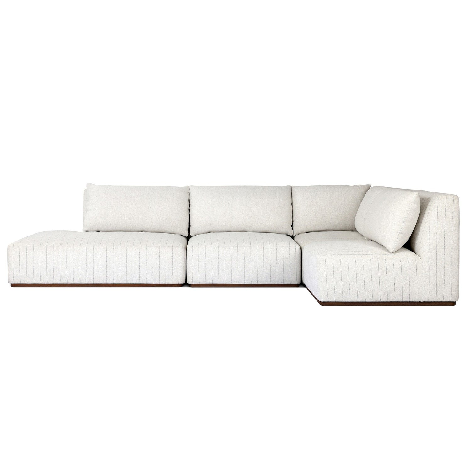 Four Hands Adler Amalfi Natural 4 Piece Outdoor Sectional Sofa front view