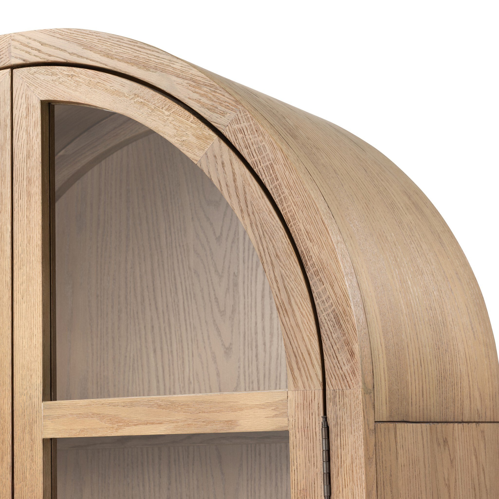 Four Hands Hepburn Drifted Smoked Oak Cabinet material and finish detail