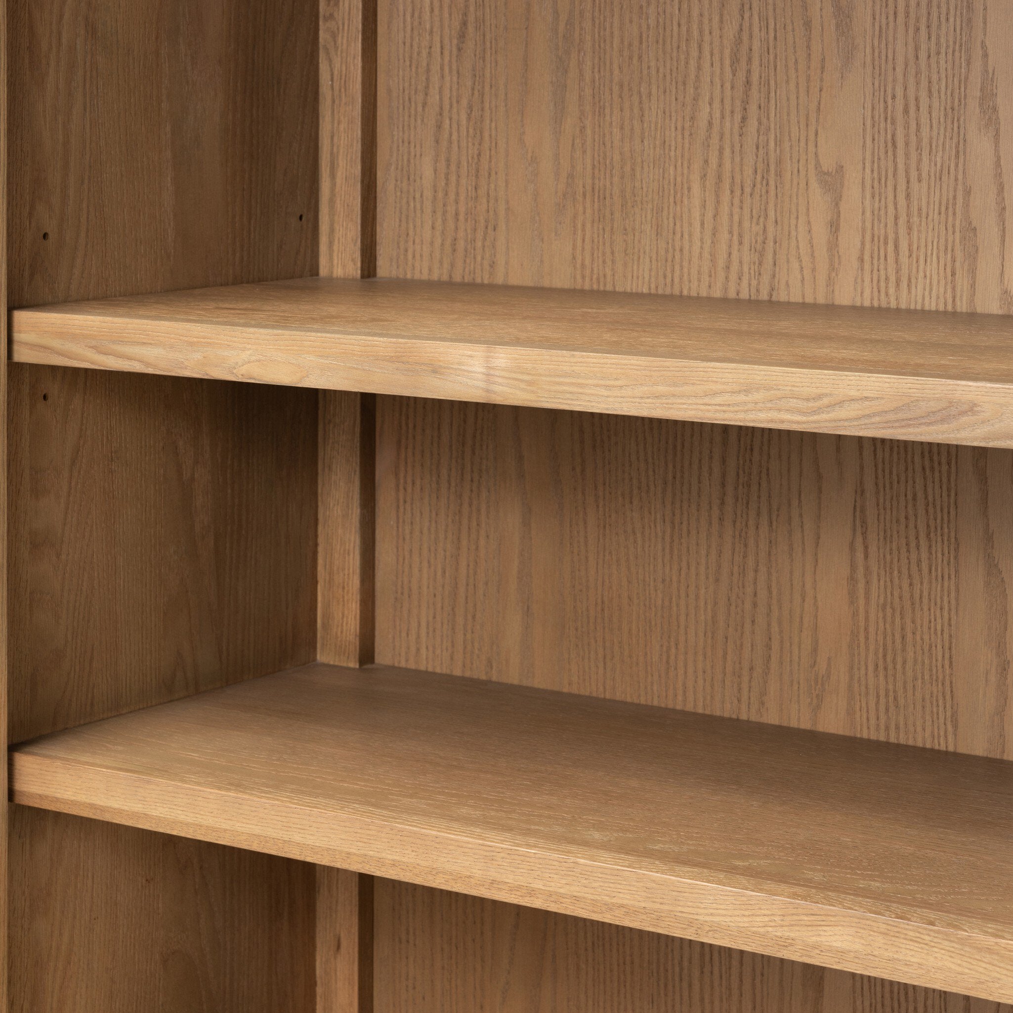 Four Hands Hepburn Drifted Smoked Oak Cabinet finish close-up