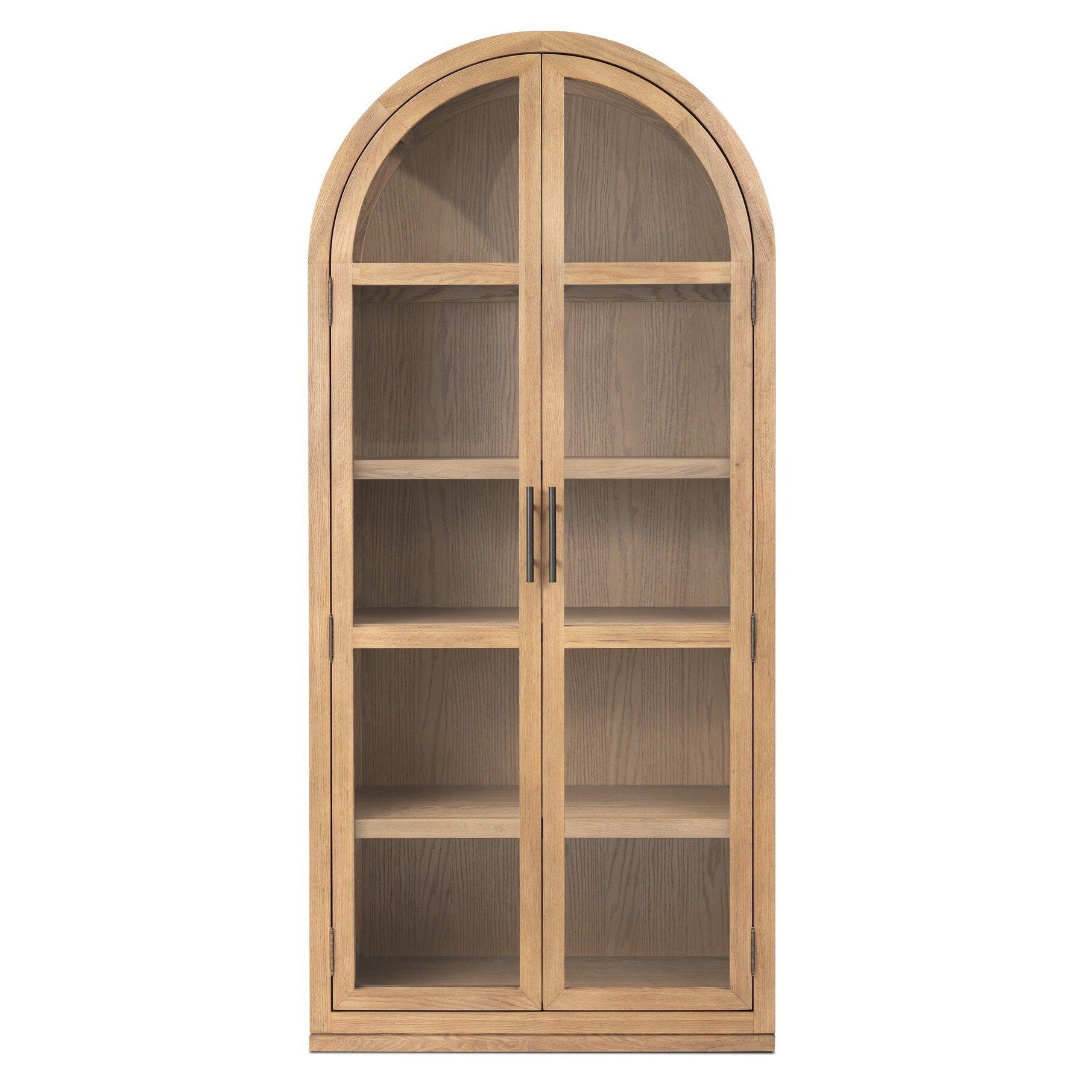 Four Hands Hepburn Drifted Smoked Oak Cabinet front view