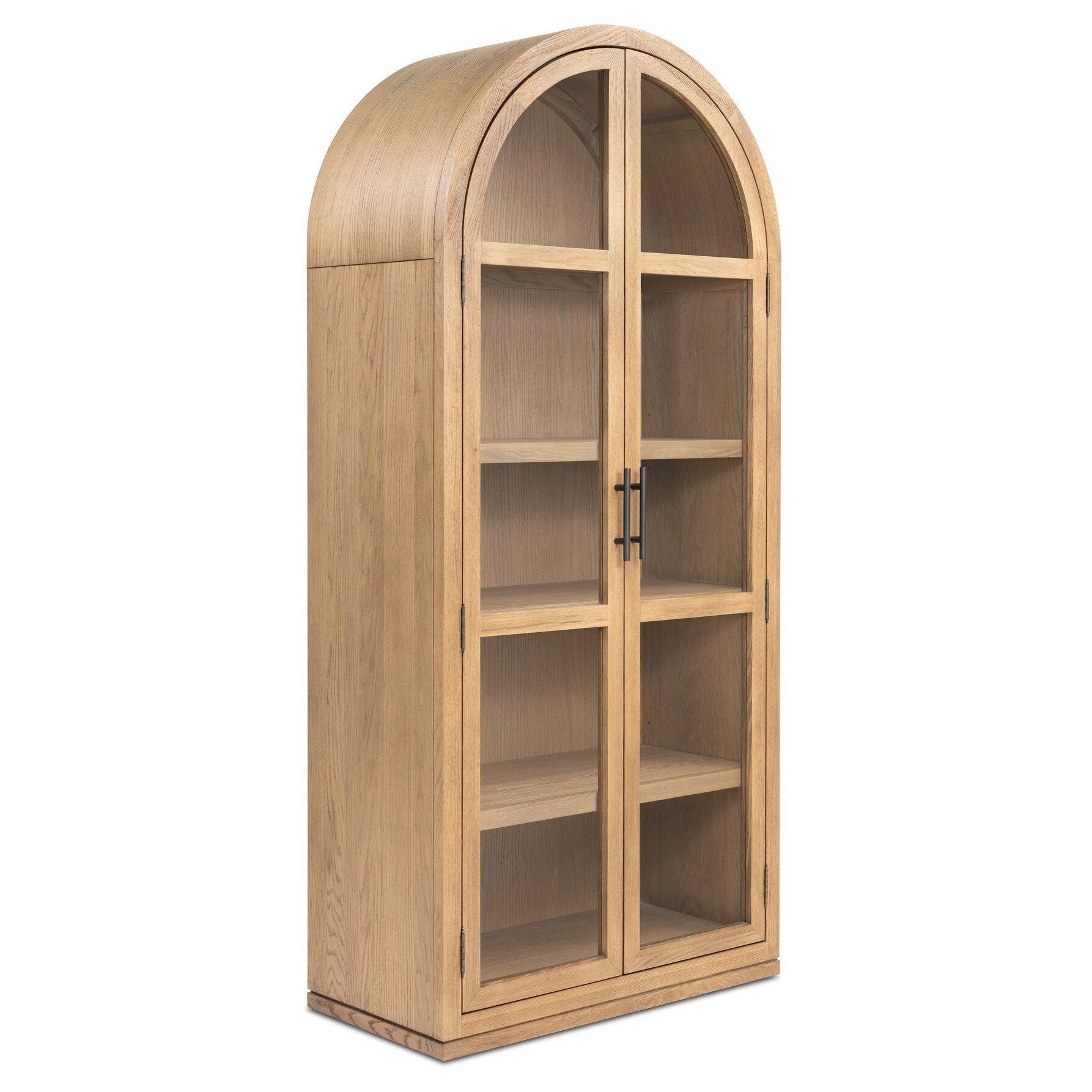 Four Hands Hepburn Drifted Smoked Oak Cabinet styled setting