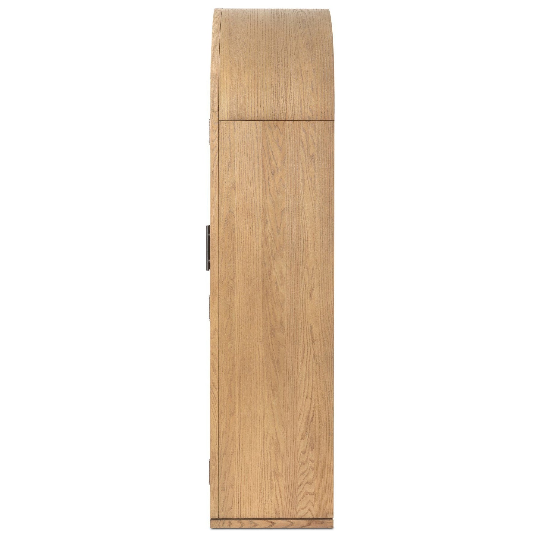 Four Hands Hepburn Drifted Smoked Oak Cabinet side view