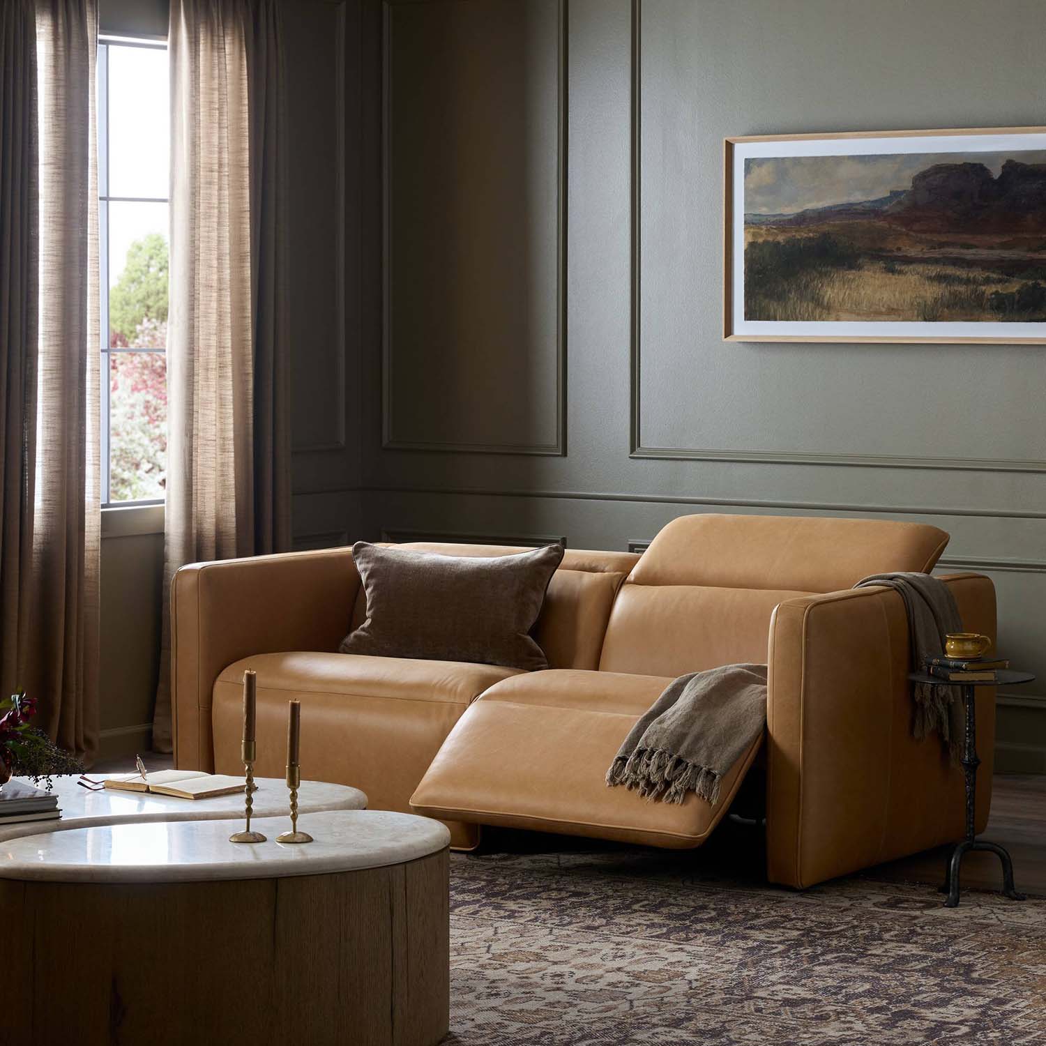 Four Hands Kenlee Power Recliner 2 Piece Sectional Sofa