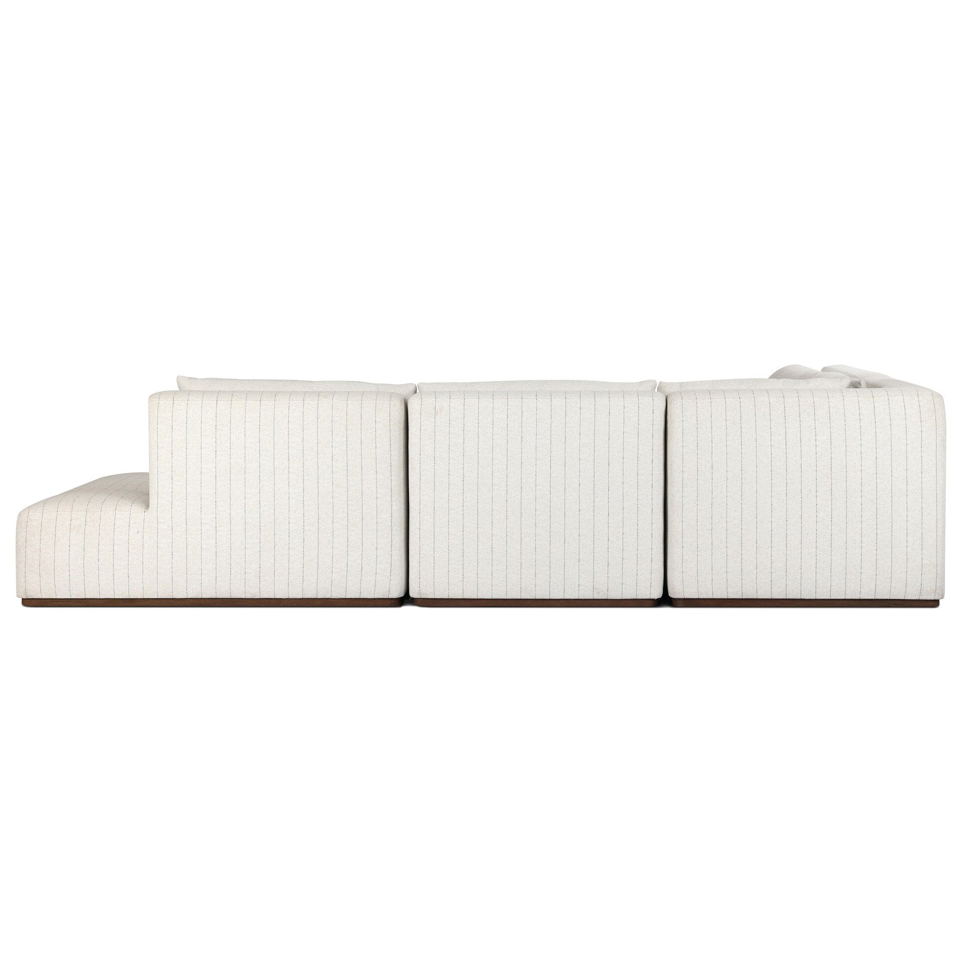 Four Hands Adler Amalfi Natural 4 Piece Outdoor Sectional Sofa back view