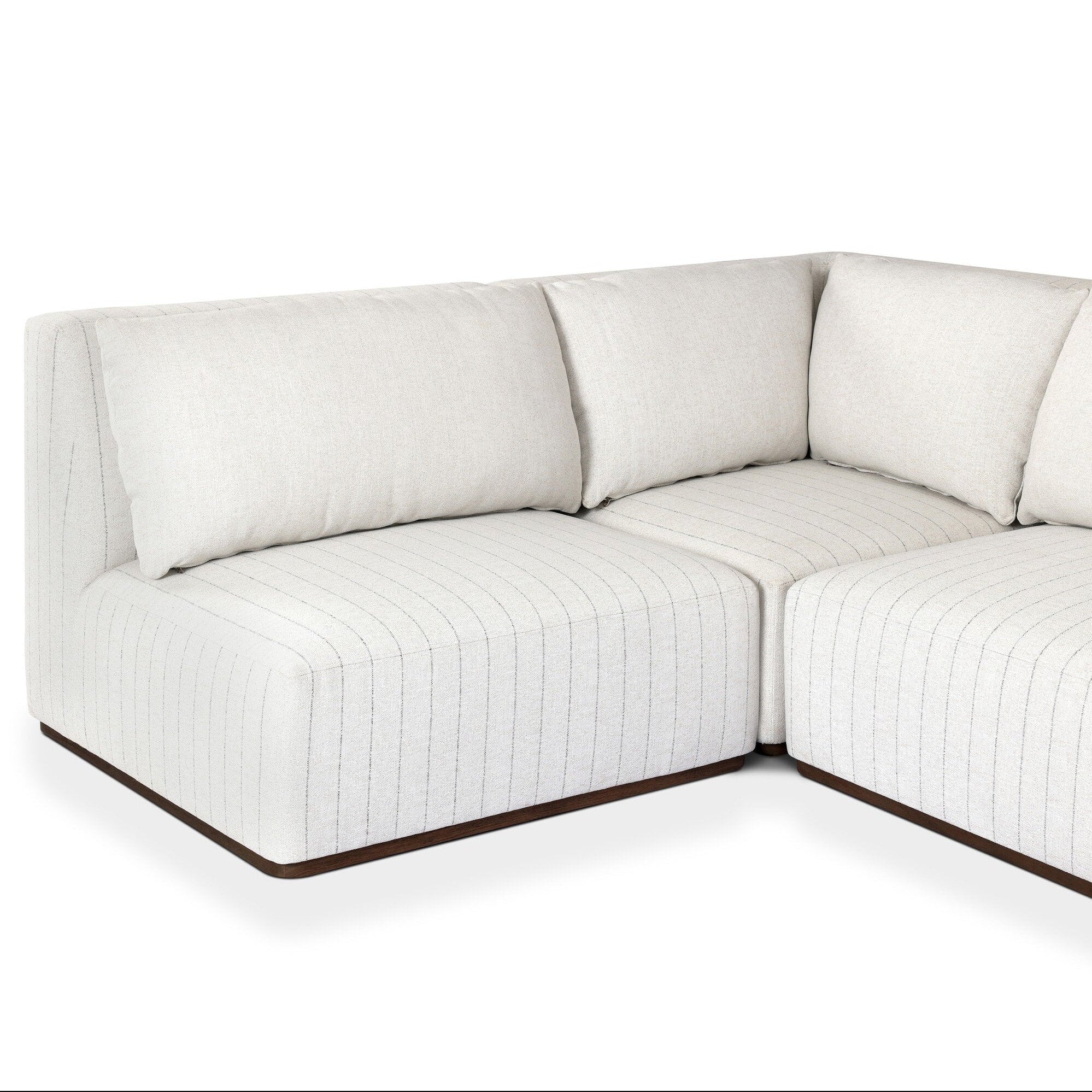 Four Hands Adler Amalfi Natural 4 Piece Outdoor Sectional Sofa close-up detail