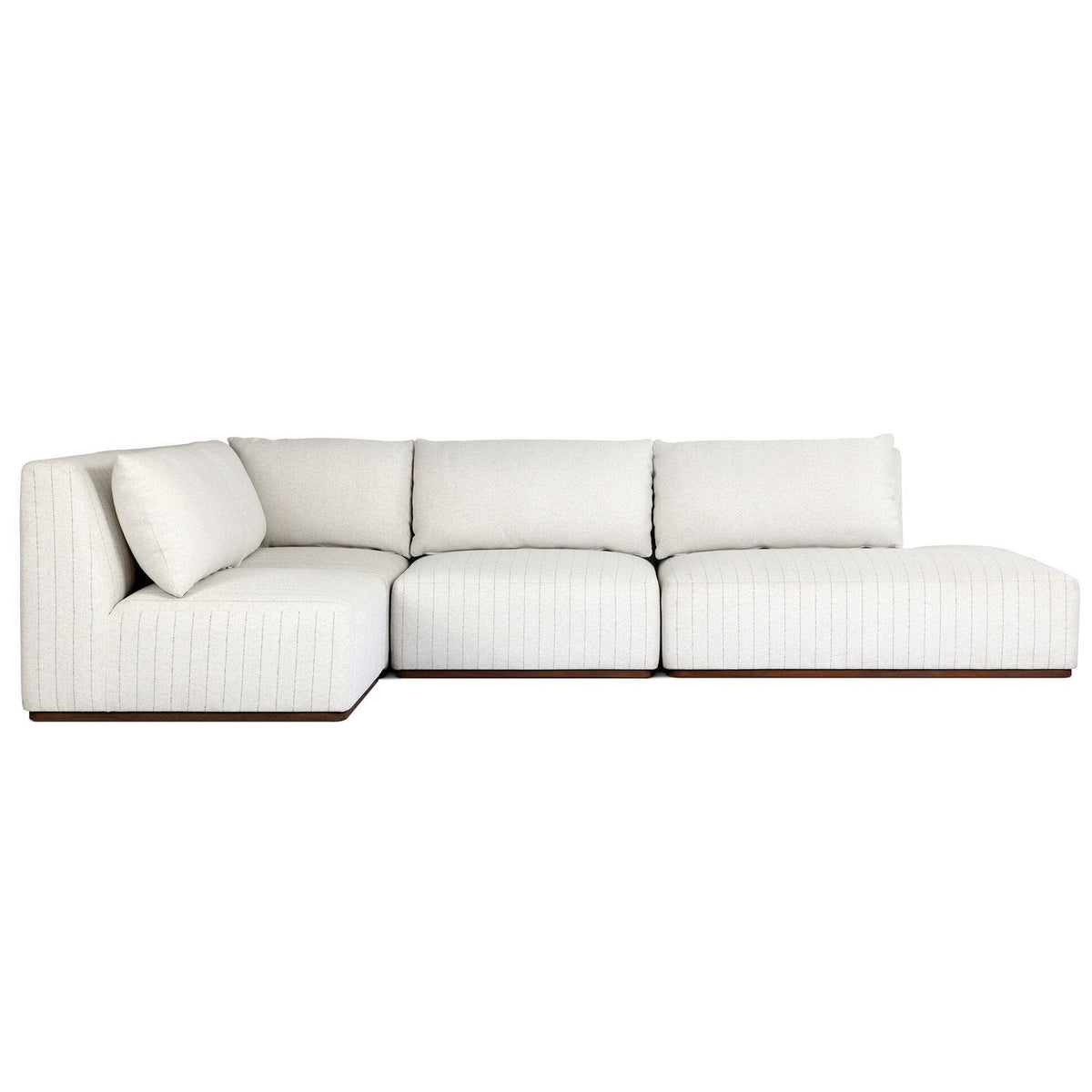 Four Hands Adler Amalfi Natural 4 Piece Outdoor Sectional Sofa front view
