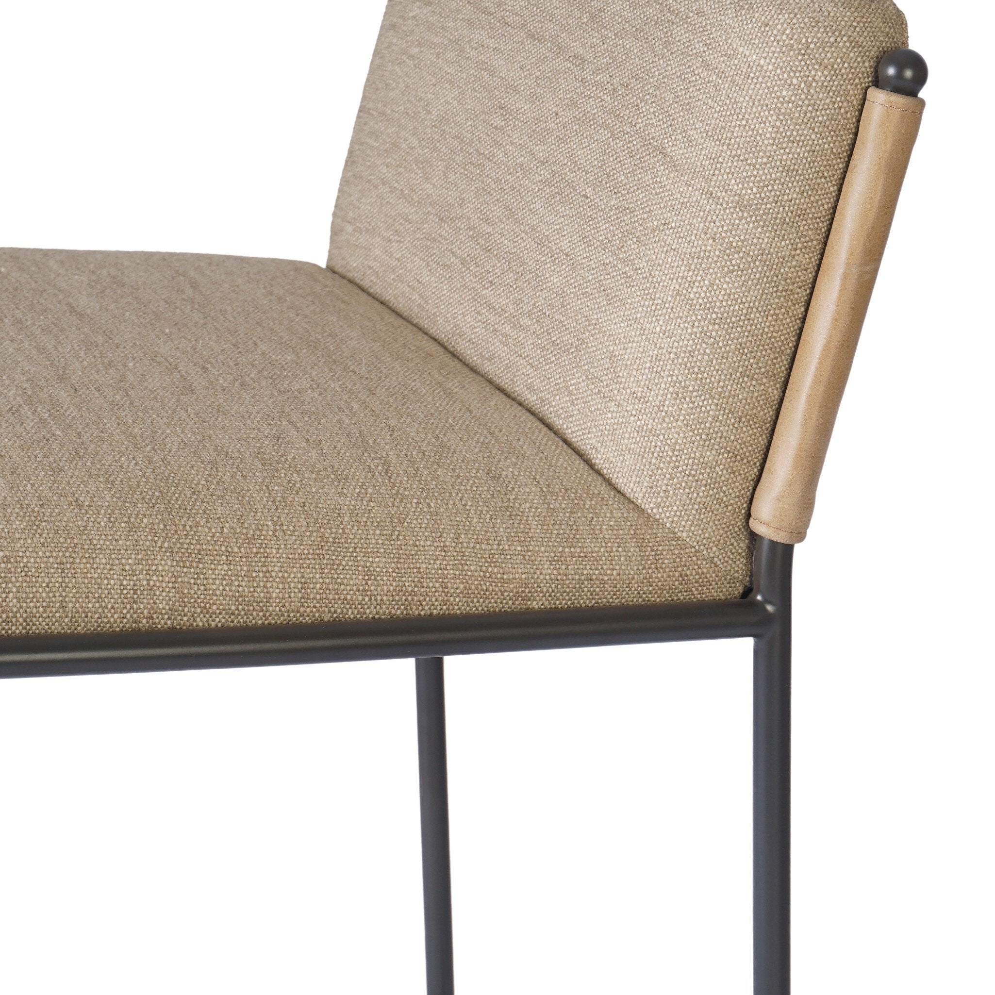 Four Hands Elba Alcala Wheat Bar Stool craftsmanship detail