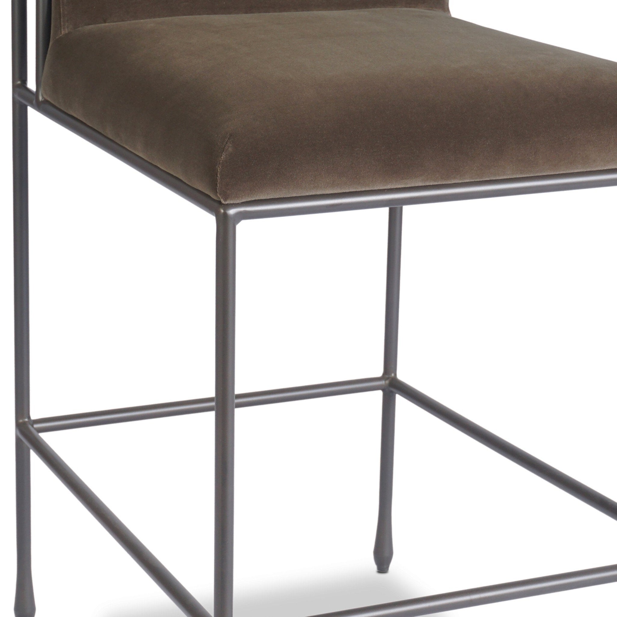 Four Hands Decker Surrey Mink Counter Stool material and finish detail