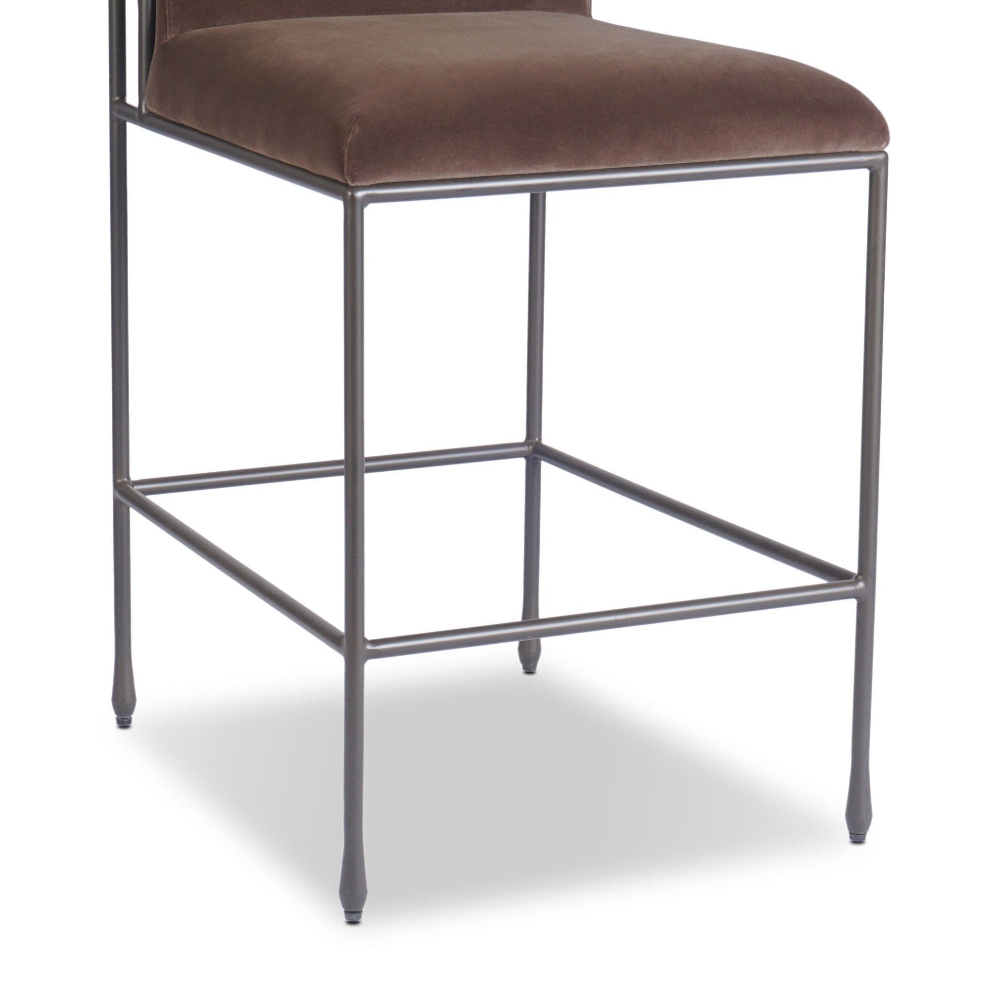Four Hands Decker Surrey Mink Counter Stool texture close-up