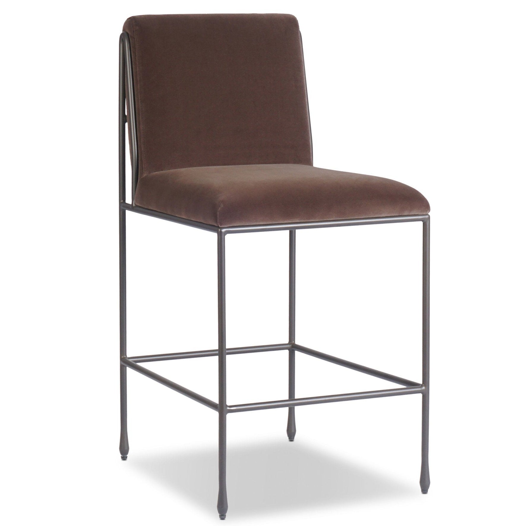 Four Hands Decker Surrey Mink Counter Stool styled setting