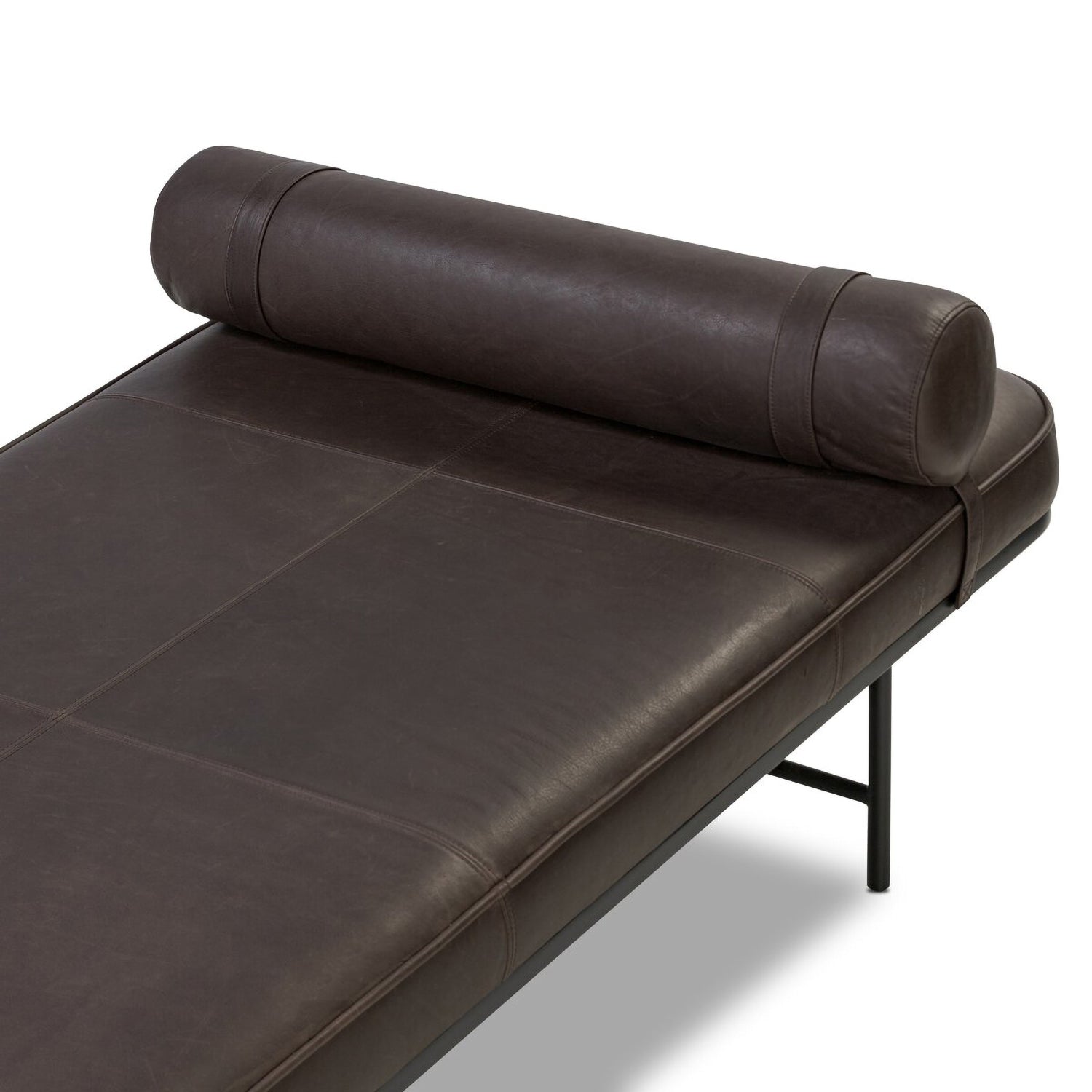 Four Hands Rakesh Leather Chaise Lounge