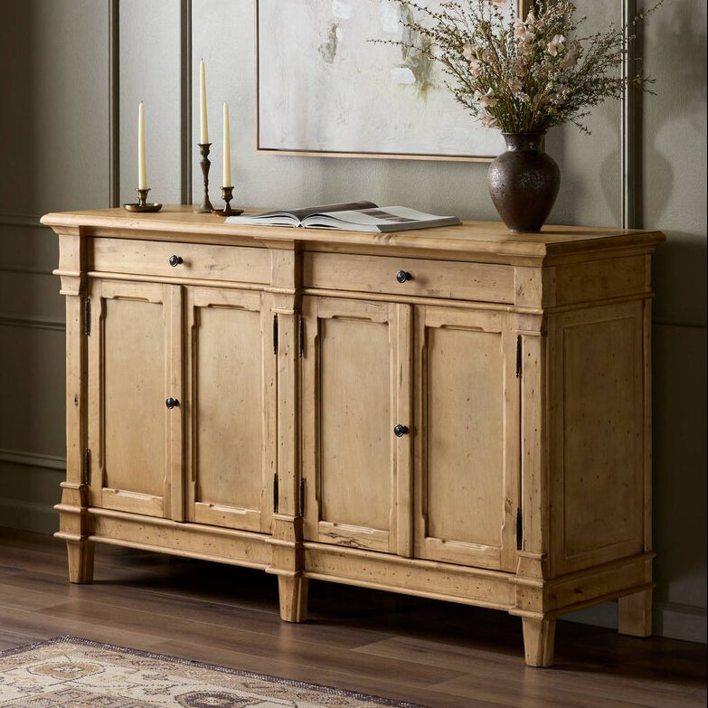 Four Hands Marjorie Bleached Birch 4 Door Sideboard