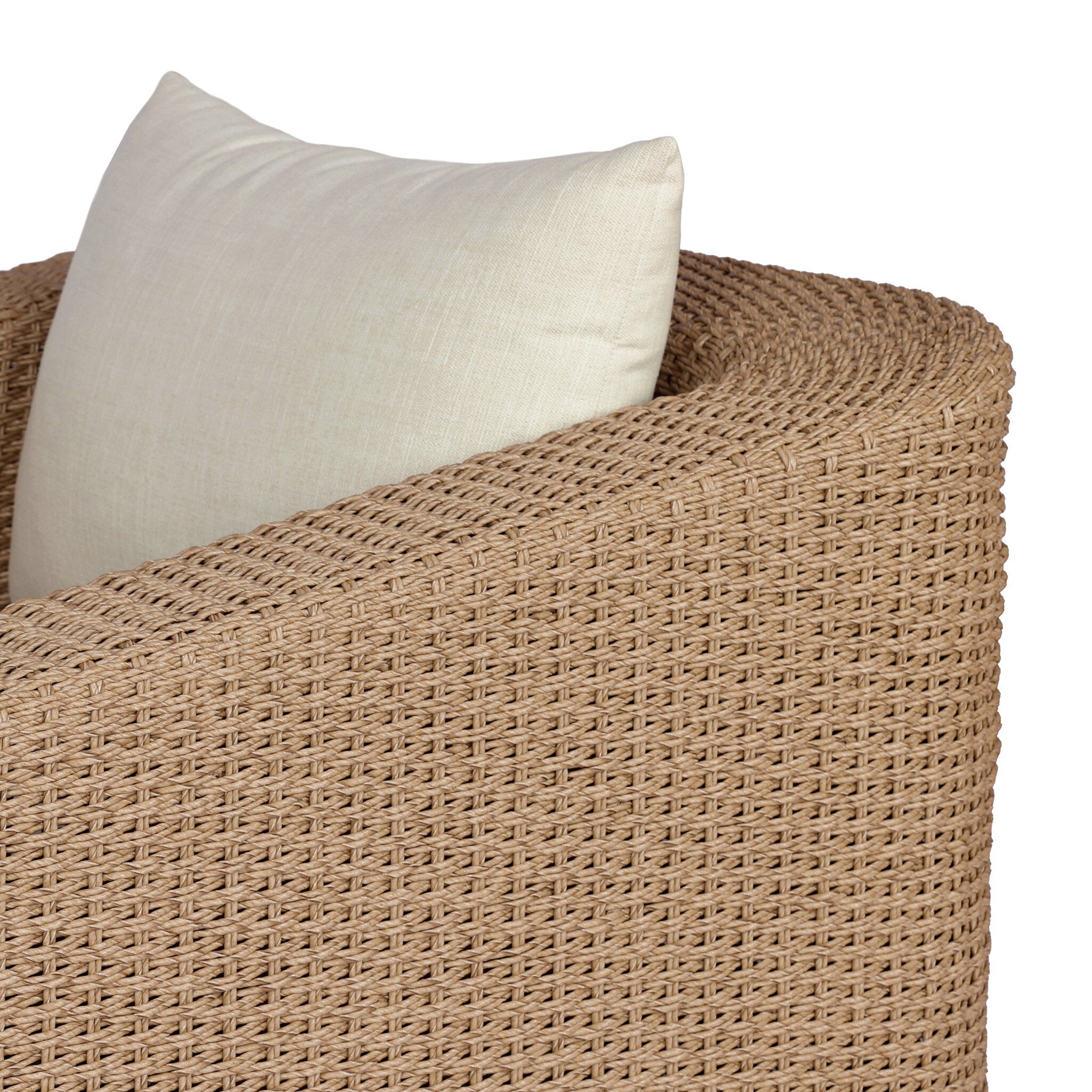 Four Hands Westby Vergo Cream Outdoor Chair — edge and joinery detail