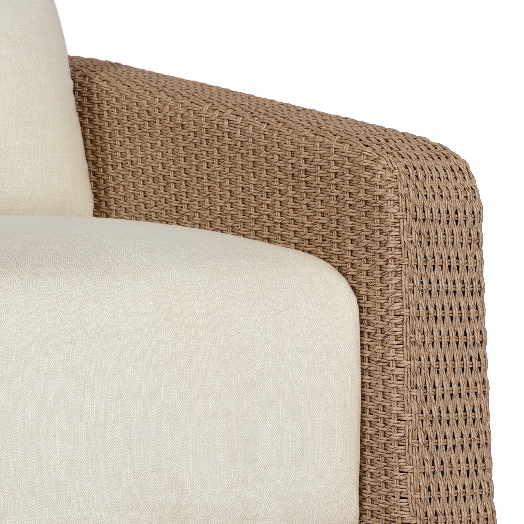 Four Hands Westby Vergo Cream Outdoor Chair — close-up detail