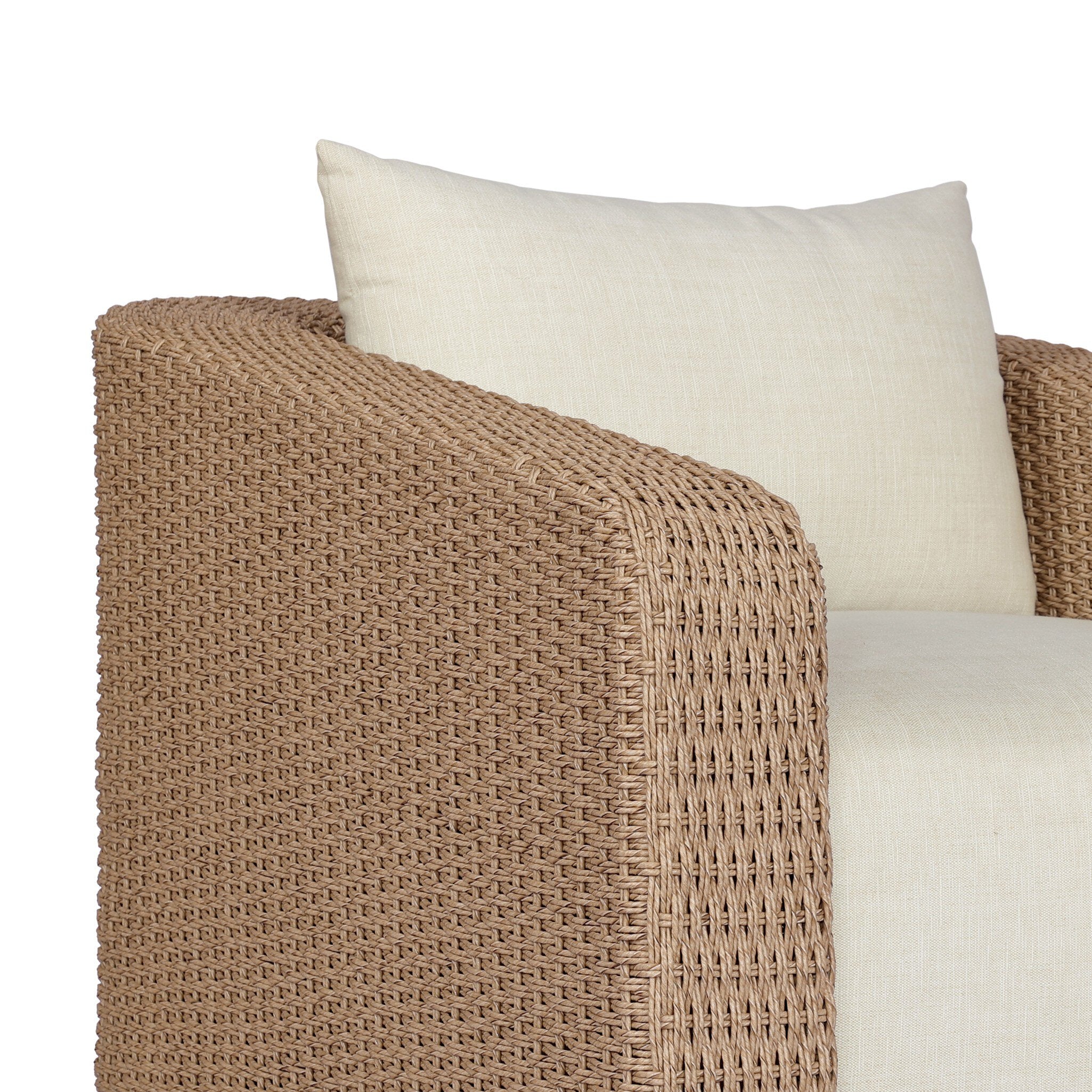 Four Hands Westby Vergo Cream Outdoor Chair — finish detail