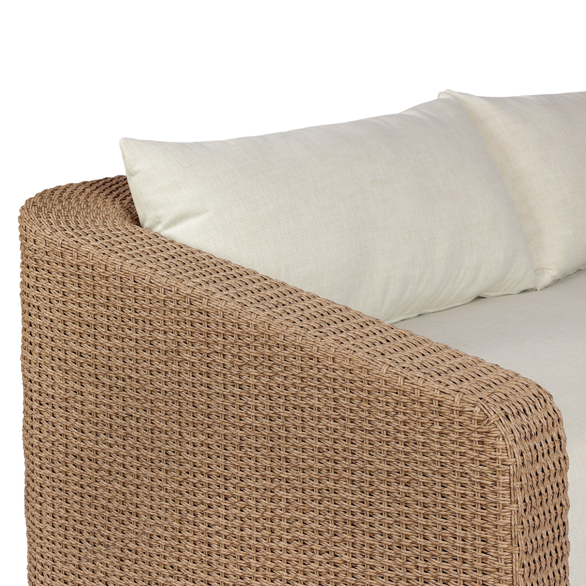 Four Hands Westby Vergo Cream Outdoor Sofa — close-up detail