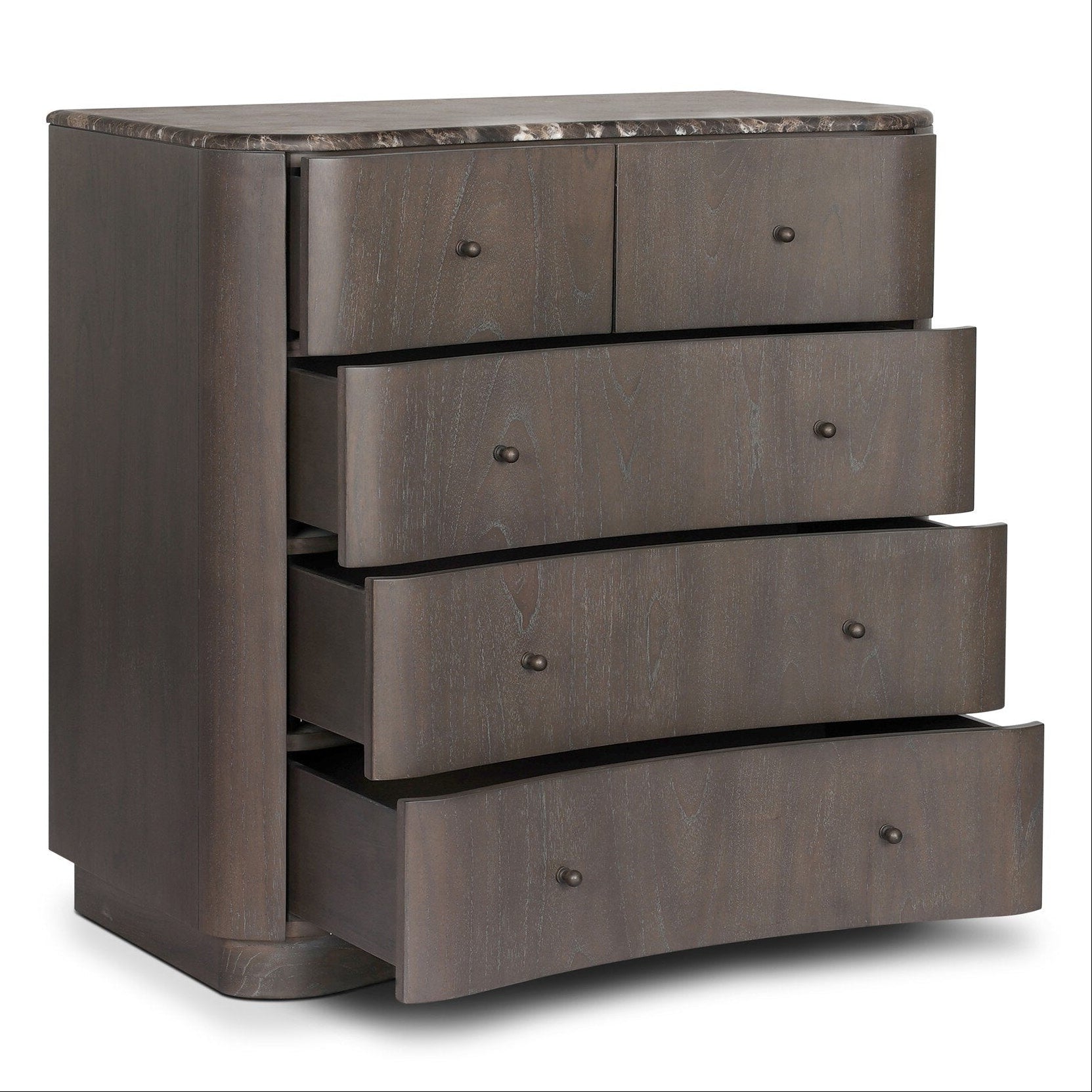 Four Hands Boa Espresso Mindi Chest — shown open