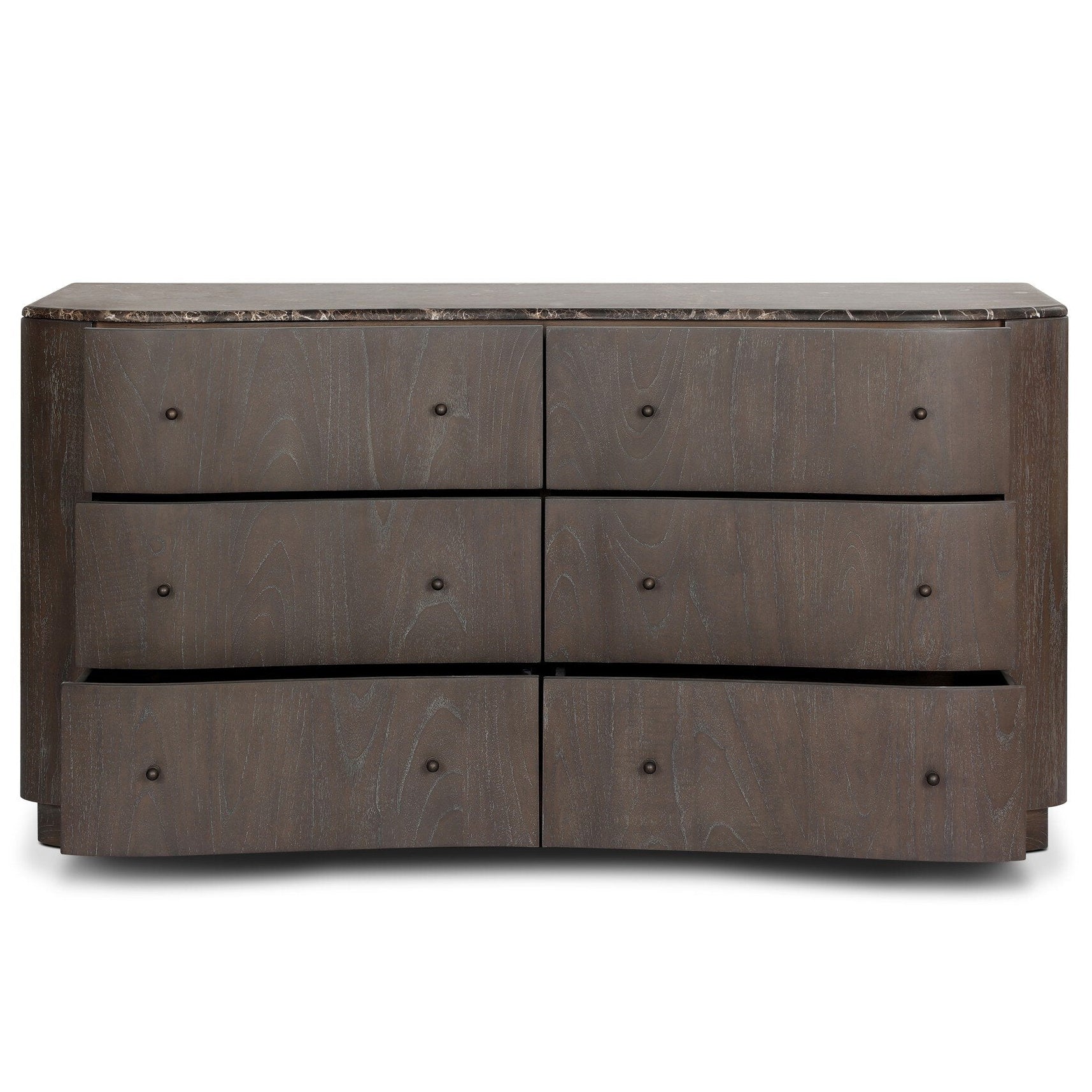 Four Hands Boa Espresso Mindi 6 Drawer Dresser — shown open (2)