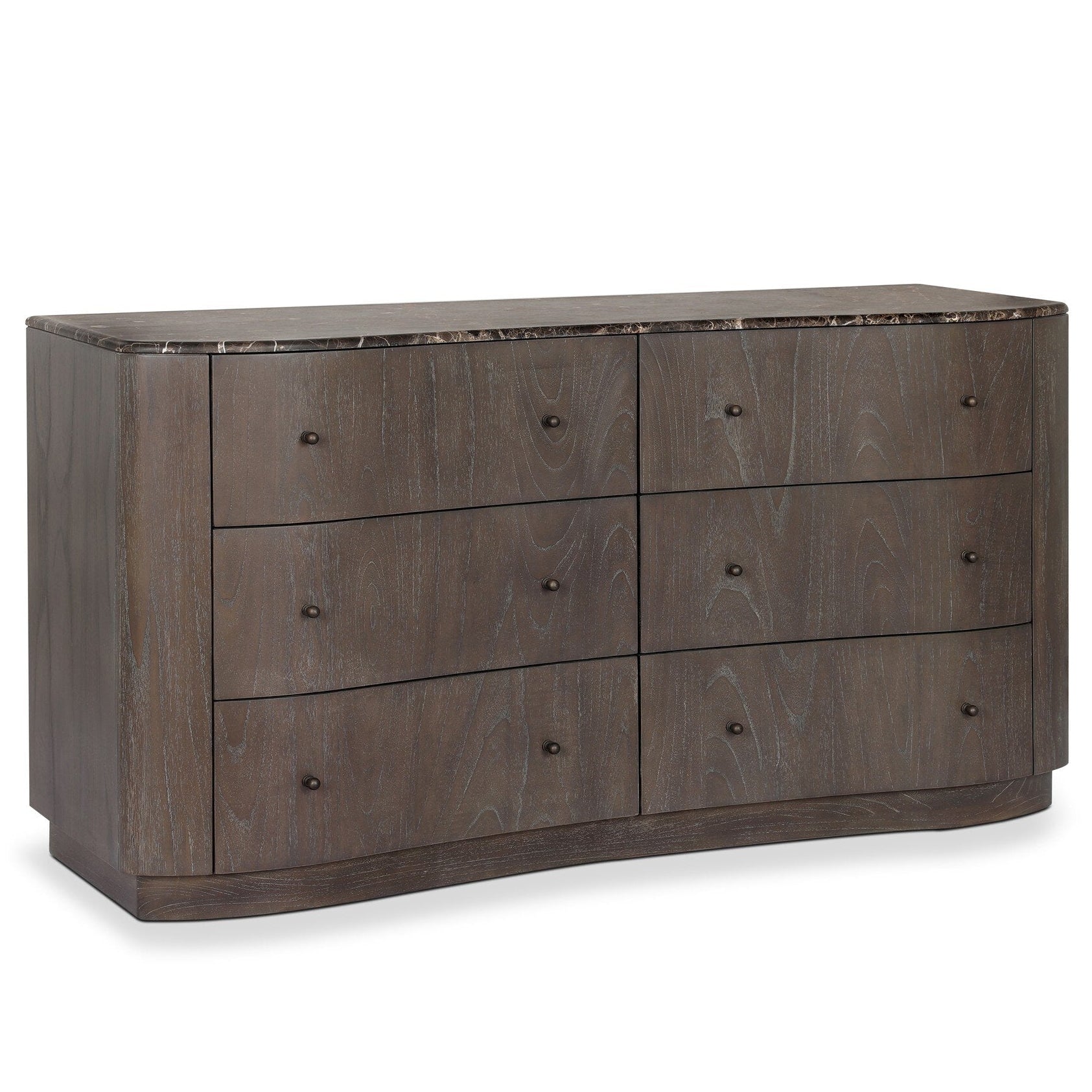 Four Hands Boa Espresso Mindi 6 Drawer Dresser — styled view