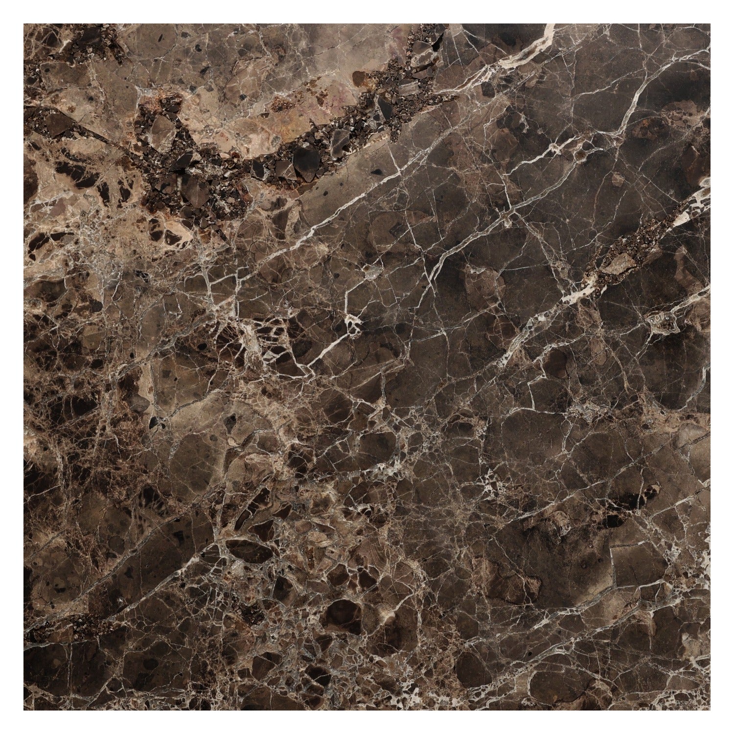 Four Hands Boa Dark Honed Emperador Marble Nightstand