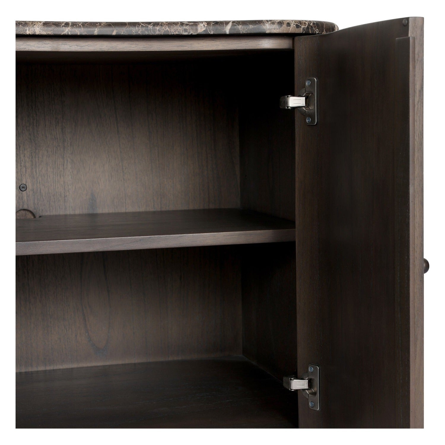 Four Hands Boa Dark Honed Emperador Marble Nightstand