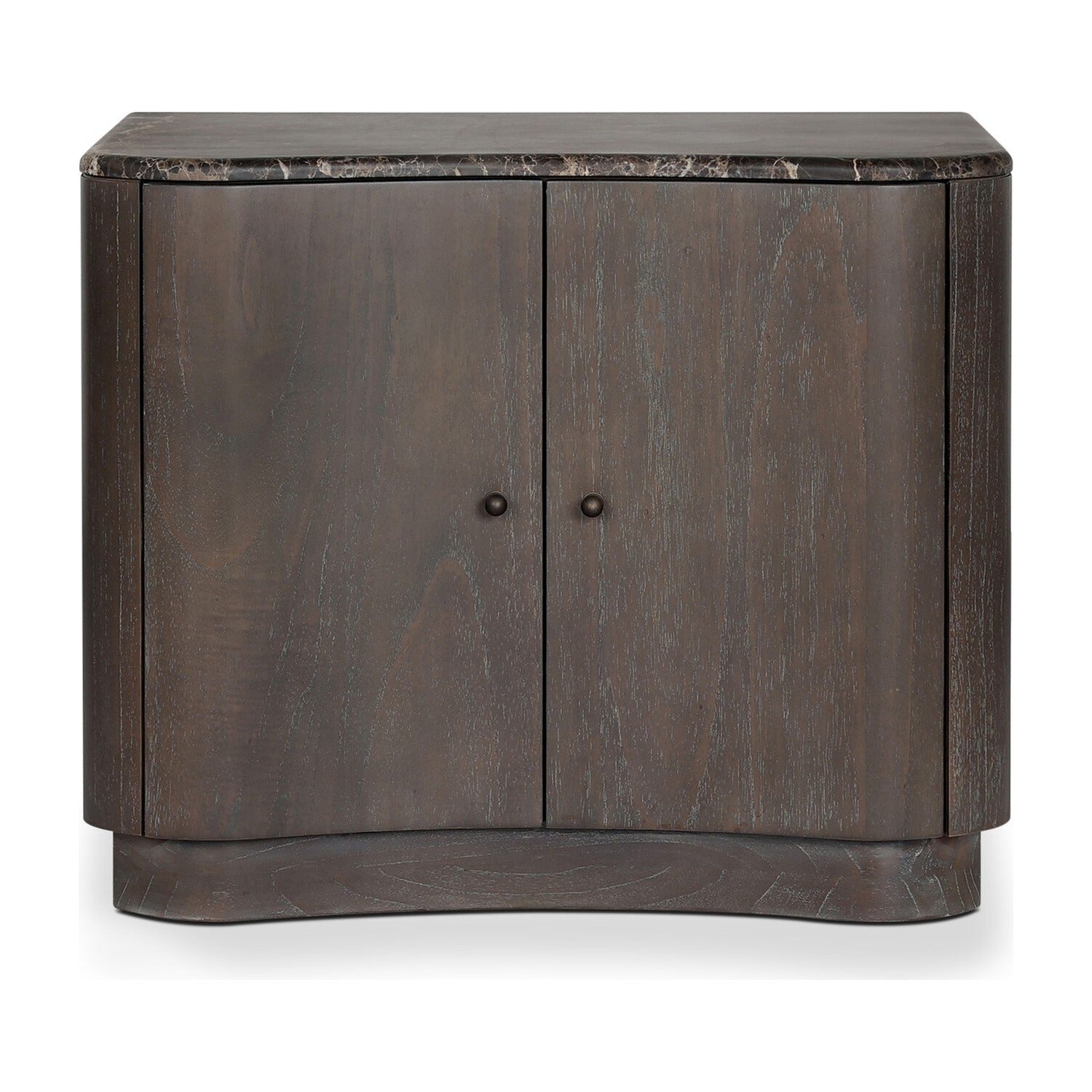 Four Hands Boa Dark Honed Emperador Marble Nightstand