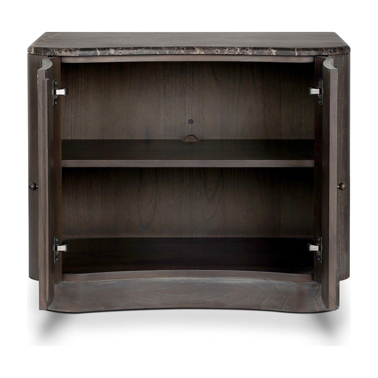 Four Hands Boa Dark Honed Emperador Marble Nightstand