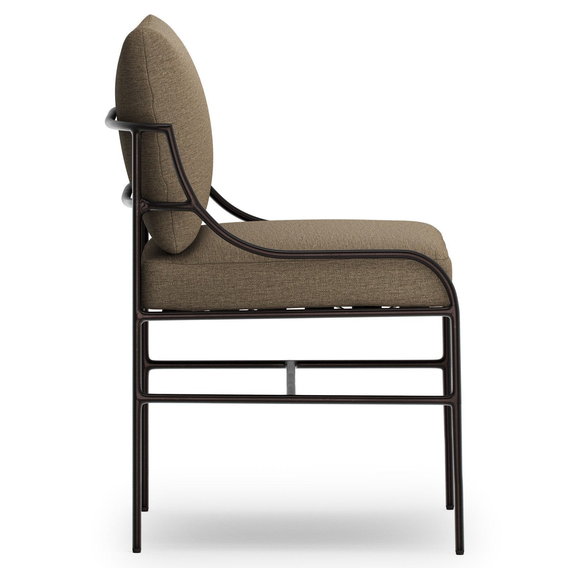 Four Hands Segovia Alessi Fawn Outdoor Dining Chair — side view