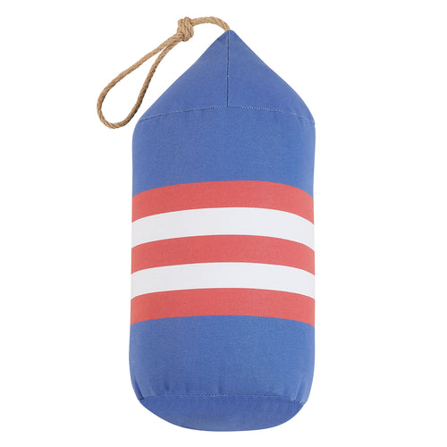 Buoy Navy and Red Stripe Shaped Throw Pillow