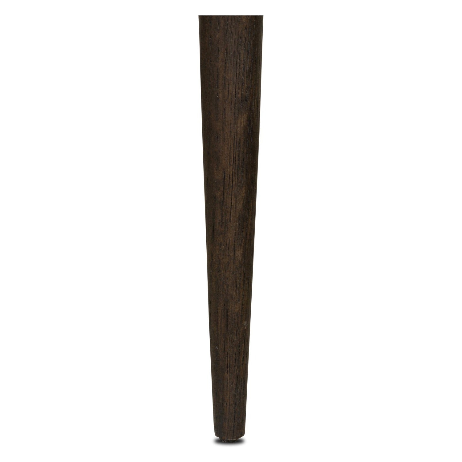 Four Hands Thorton Laughlin Café Dining Chair Set of 2 with smoked black oak veneer on bent legs, close-up detail of oak veneer, view 2