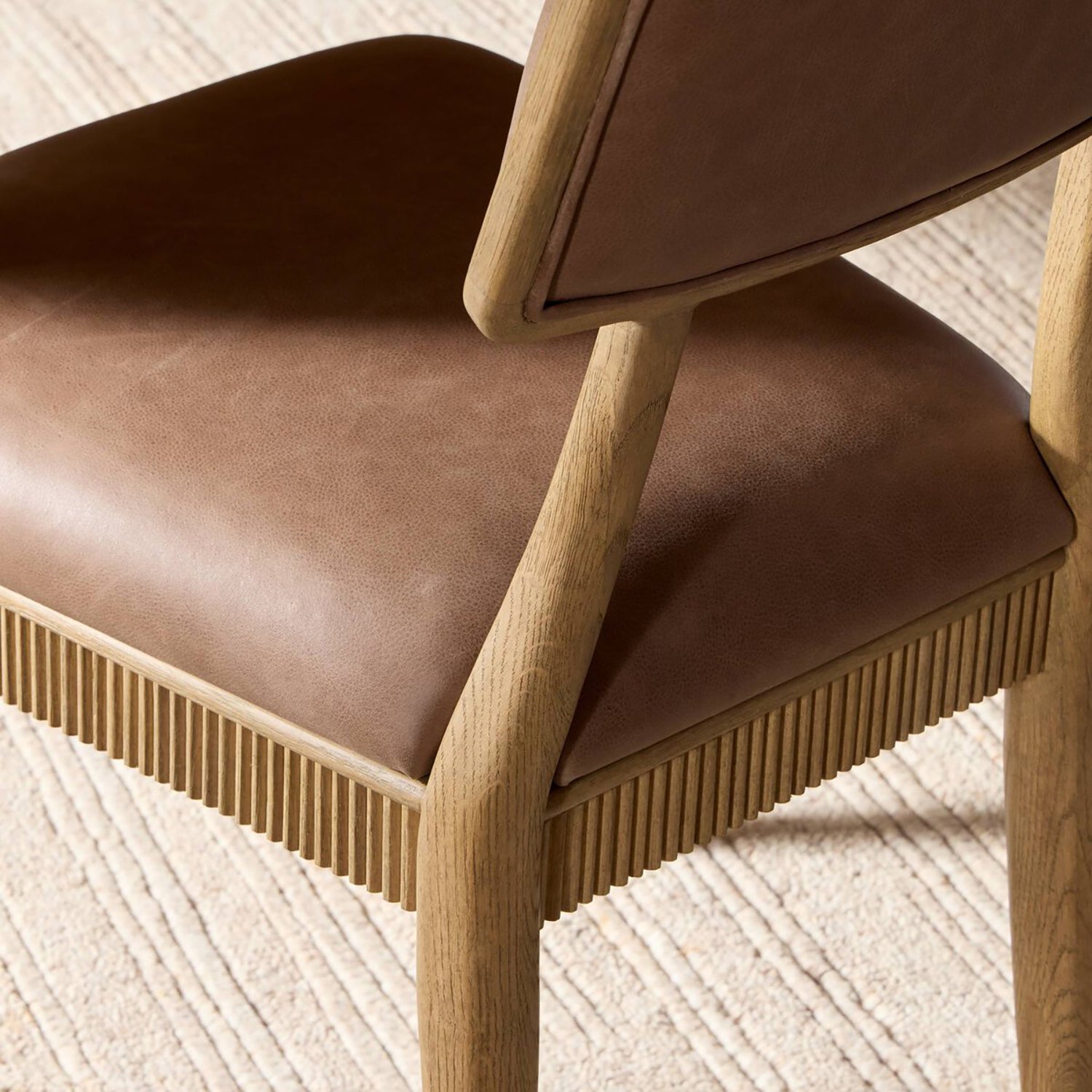 Four Hands Burkhart Leather Dining Chair Set of 2
