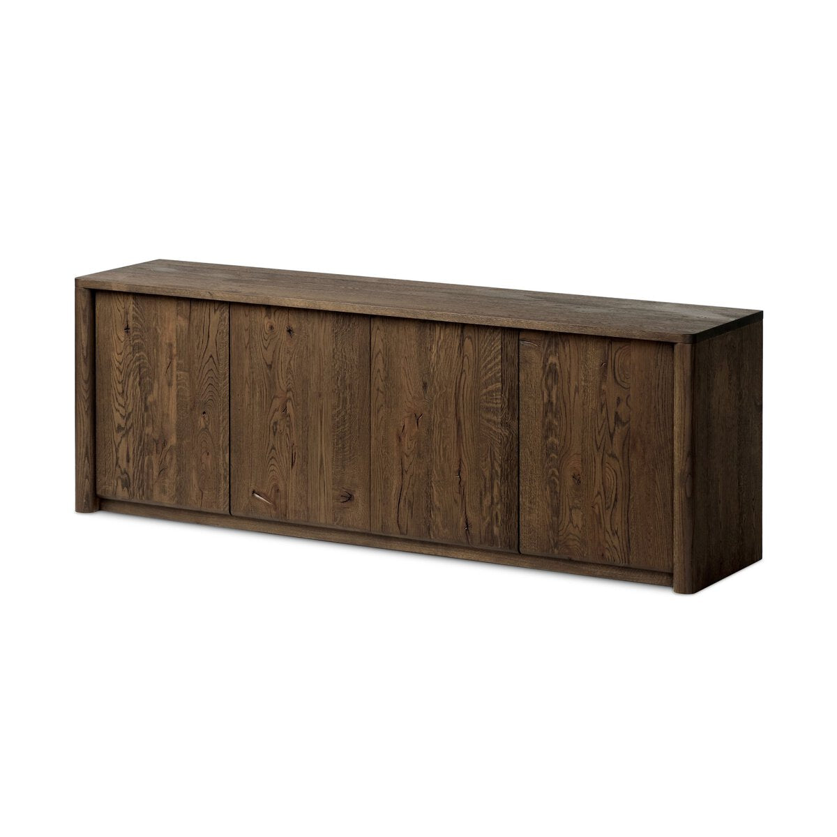 Four Hands Arthur Media Console in tobacco oak, primary product view