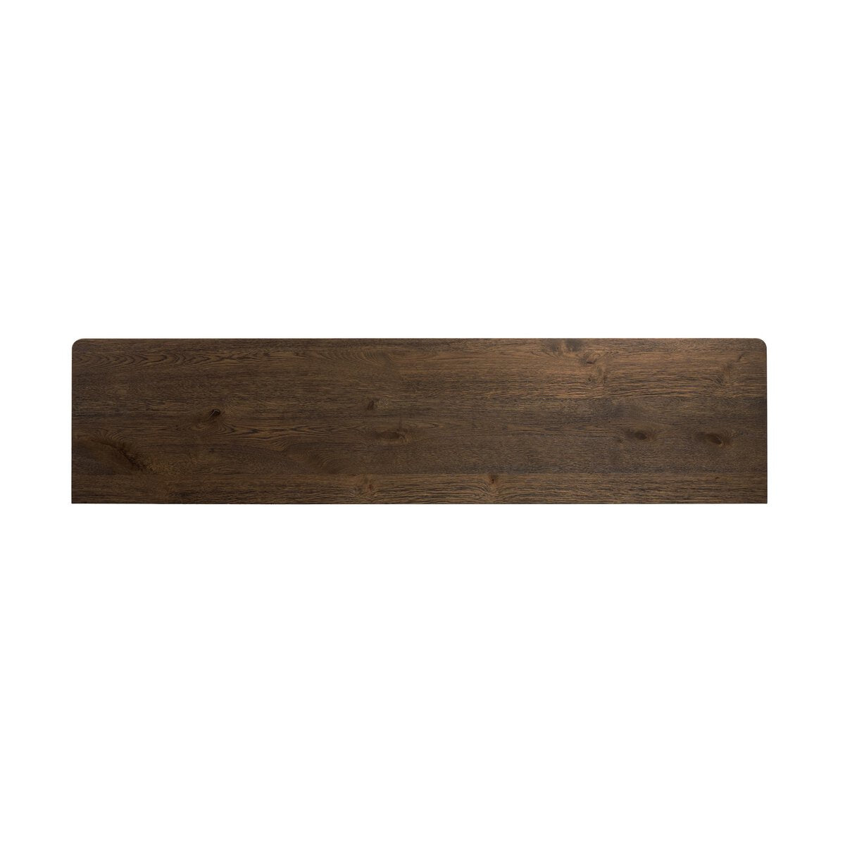 Four Hands Arthur Media Console in tobacco oak, top surface view