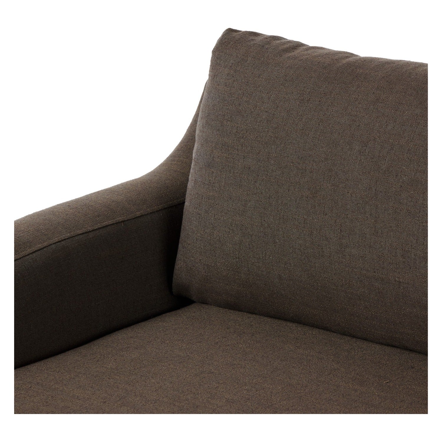 Four Hands Ulla Savoy Coffee Sleeper Sofa 82in, close-up detail of ash leg