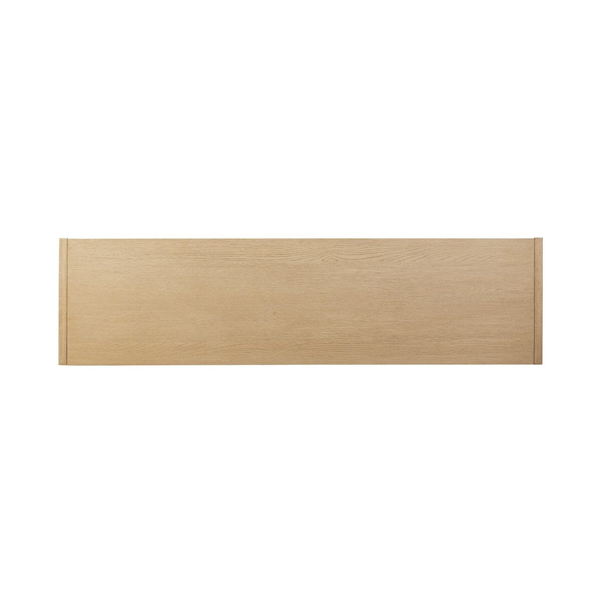 Four Hands Hazel 6 Drawer Dresser in light wash oak with reeded fronts, top surface view