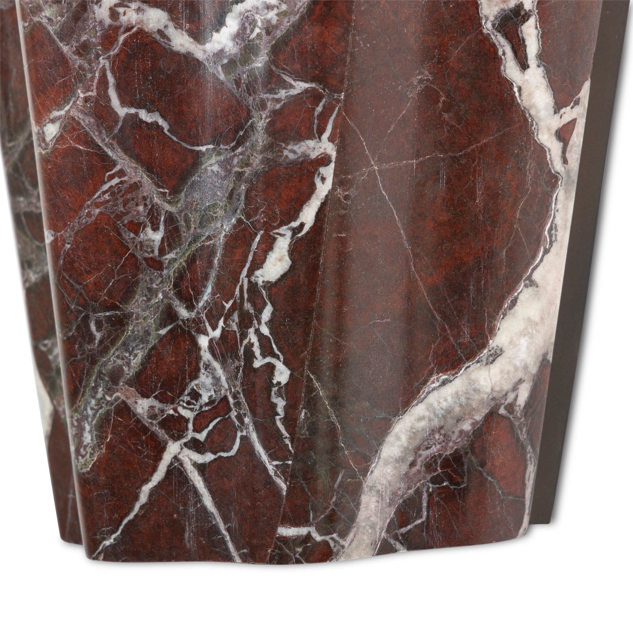 Four Hands Astra Red Italian Marble Wall Sconce — Black Cord