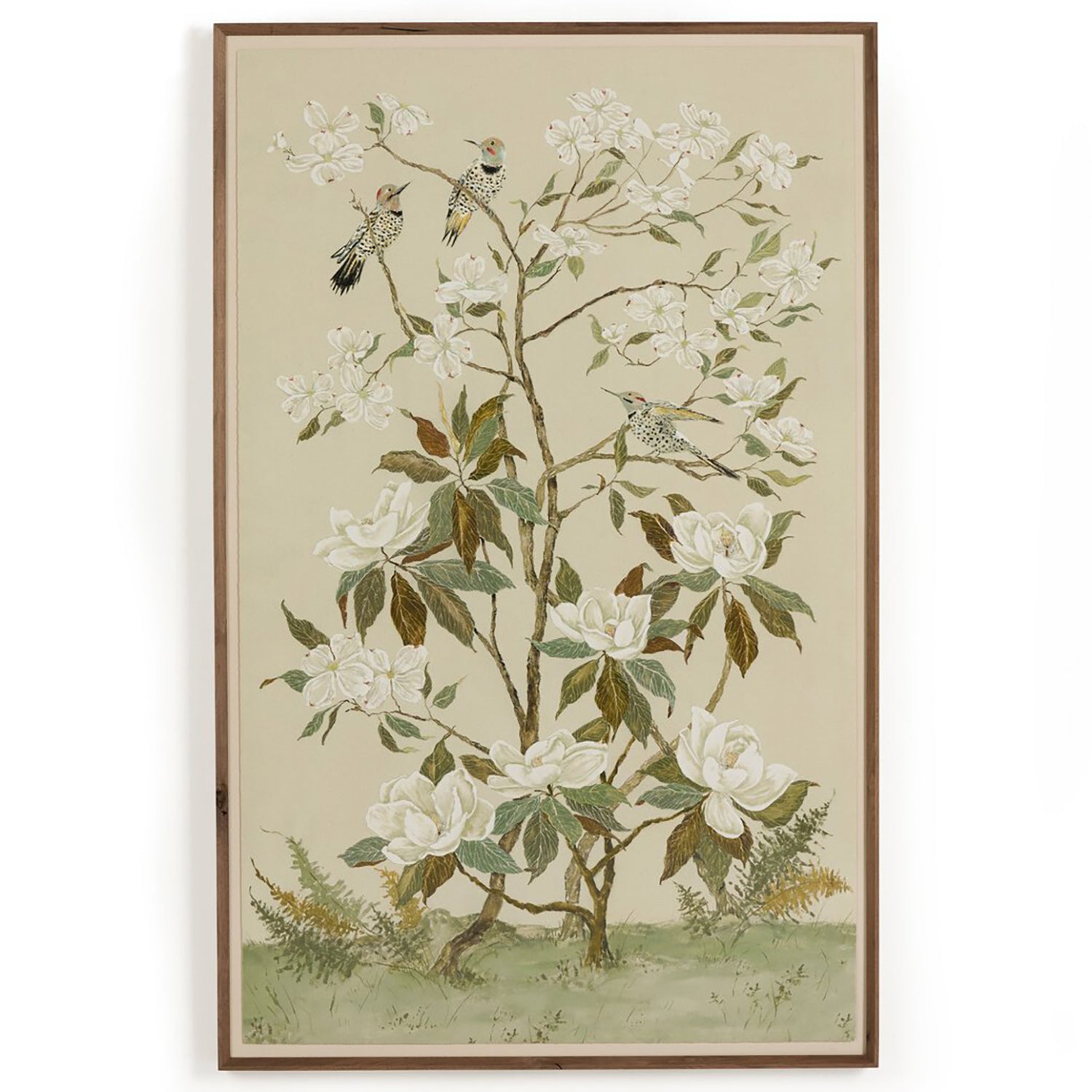 Four Hands x Laurel-Dawn Latshaw Tan Chinoiserie Framed Art