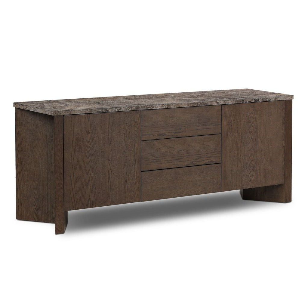 Four Hands Lawson Brown Oak Veneer Media Console