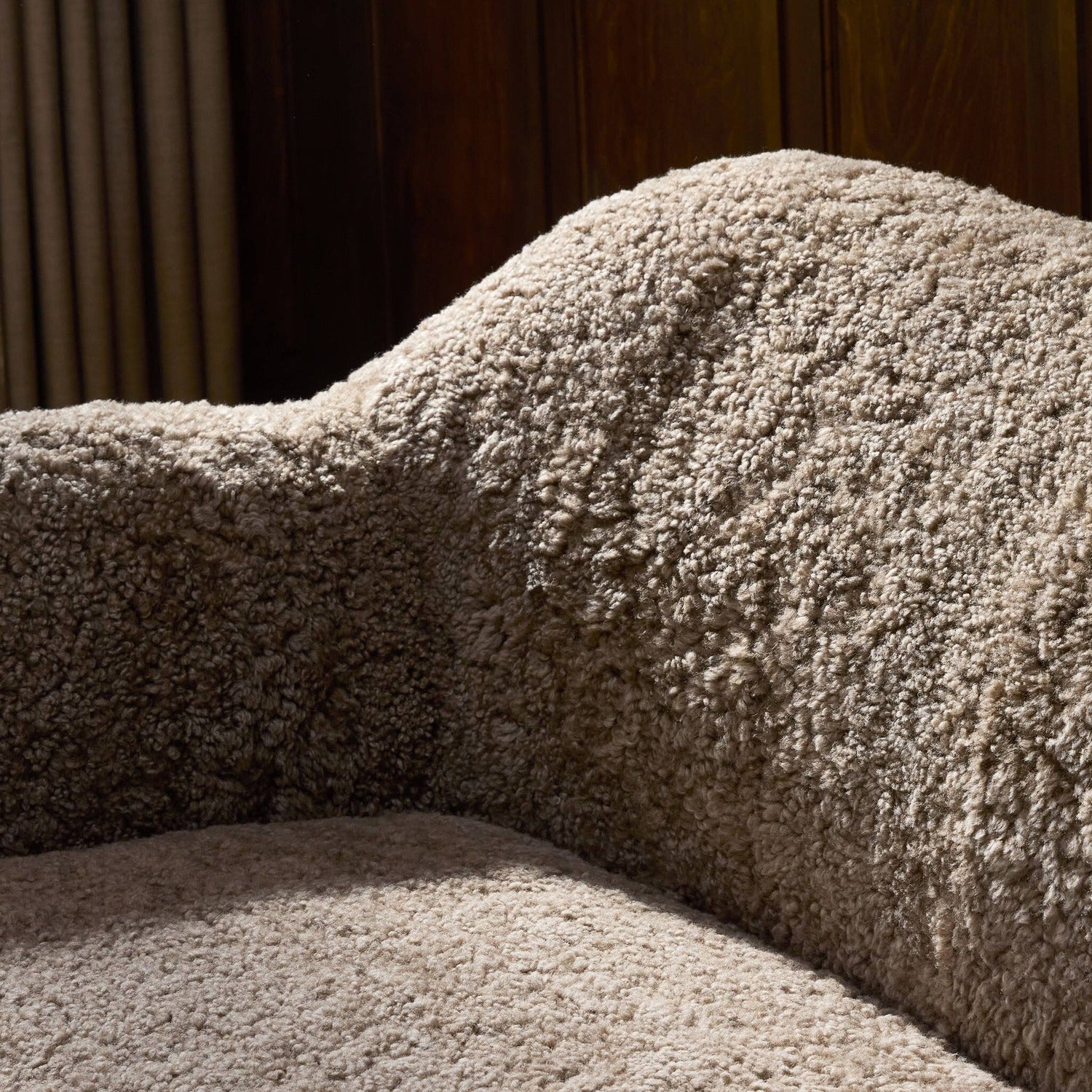 Four Hands Julius Taupe Shearling Sofa