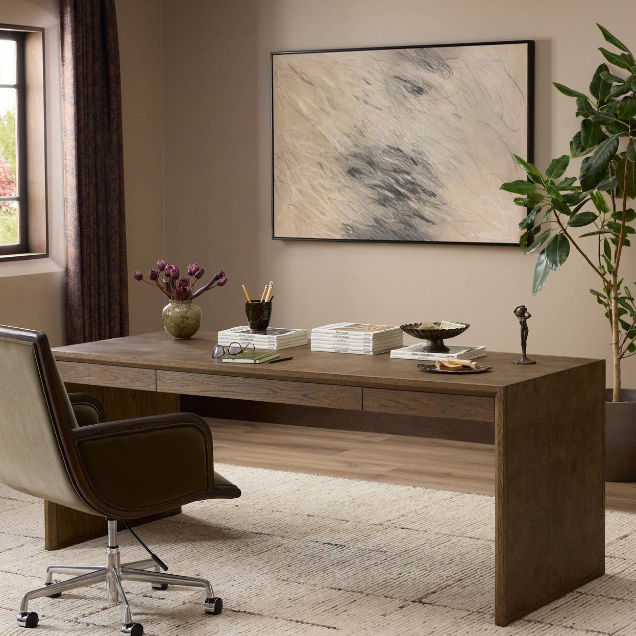 Four Hands Salta Brown Oak Desk