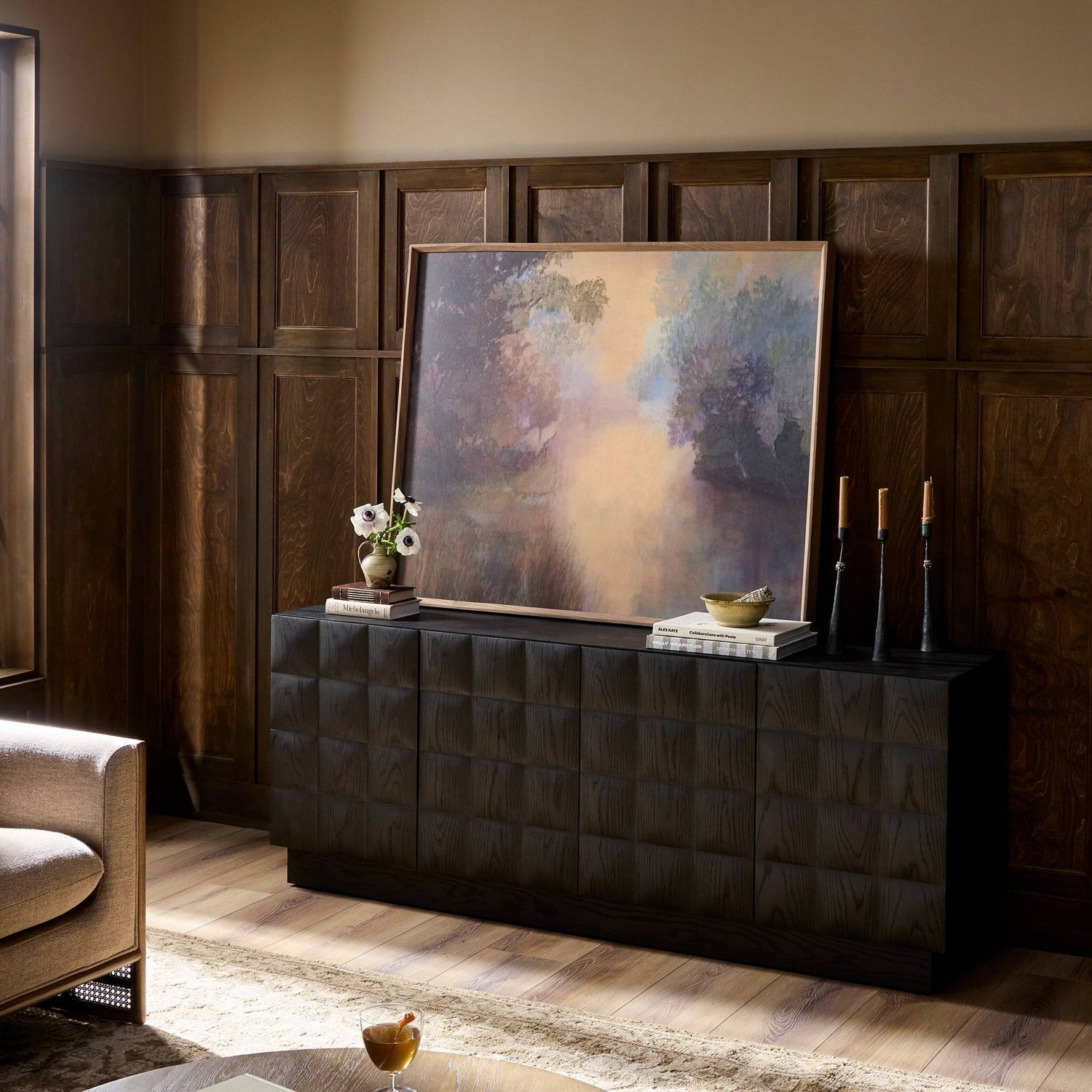 Four Hands Swell Dry Black Media Console