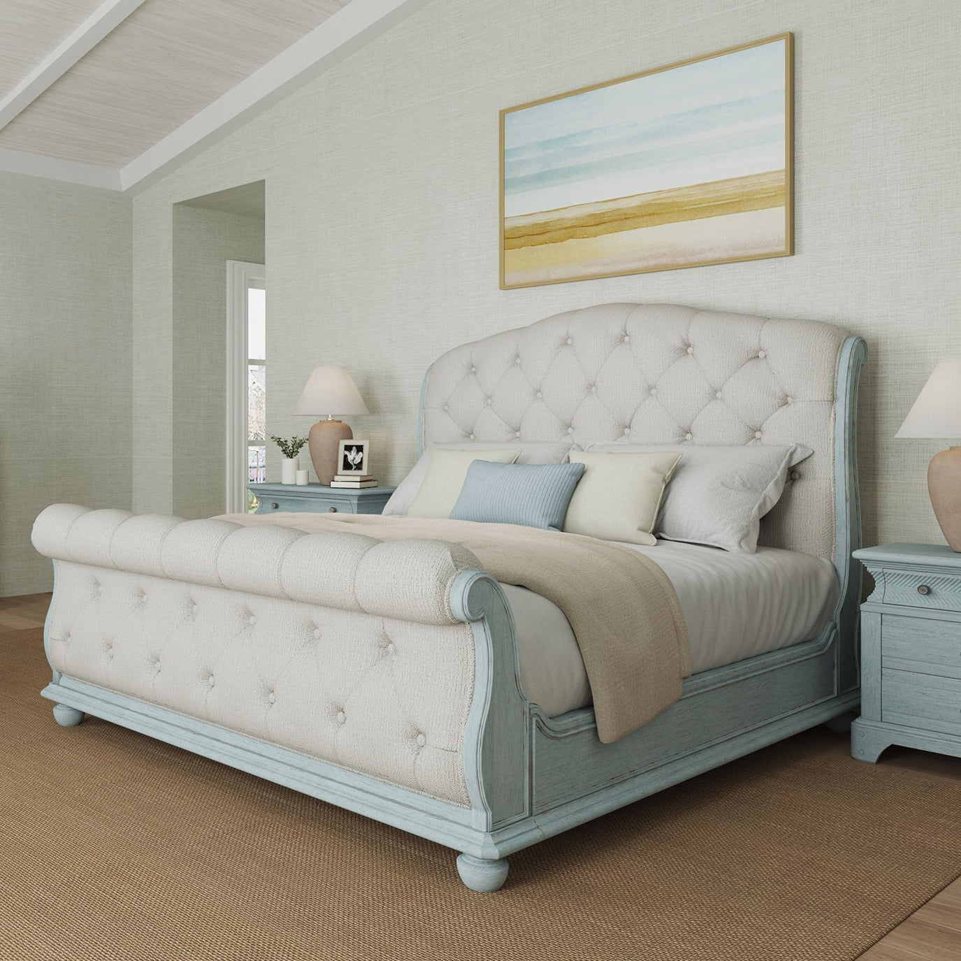 A.R.T. Furniture Summer Creek Upholstered Sleigh Bed