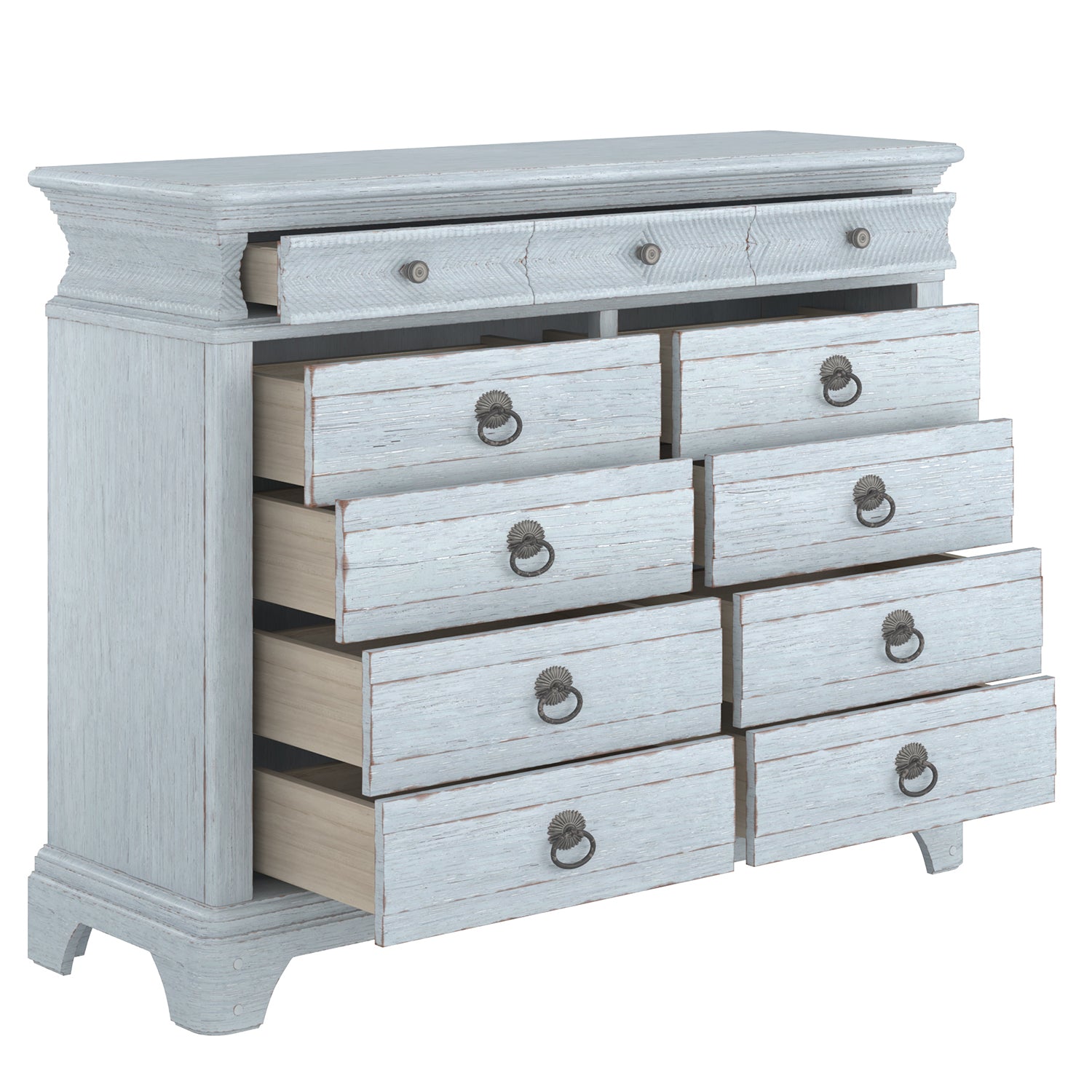 A.R.T. Furniture Summer Creek Light Shutter Blue Keepers Dresser