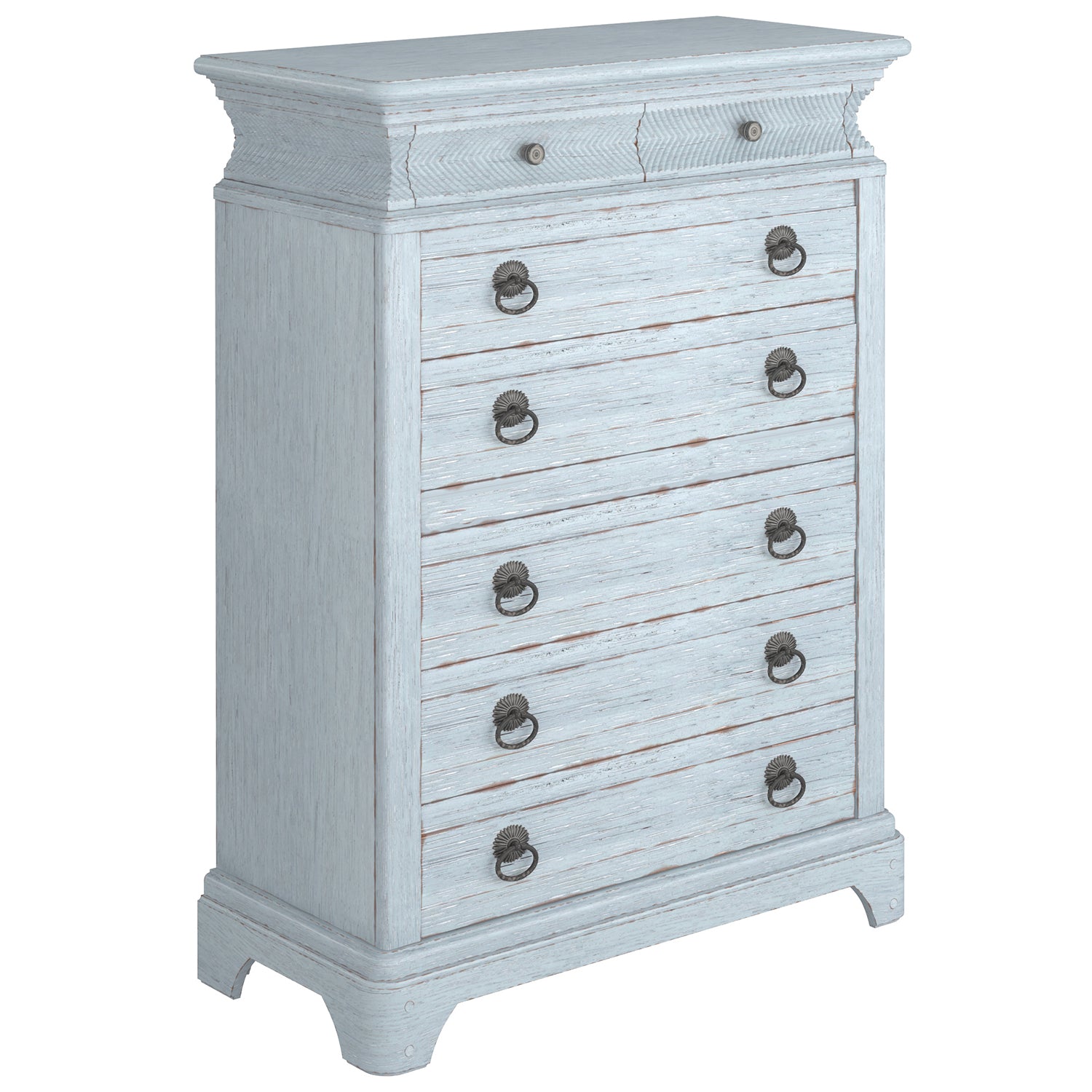 A.R.T. Furniture Summer Creek Shutter Blue 8 Drawer Chest