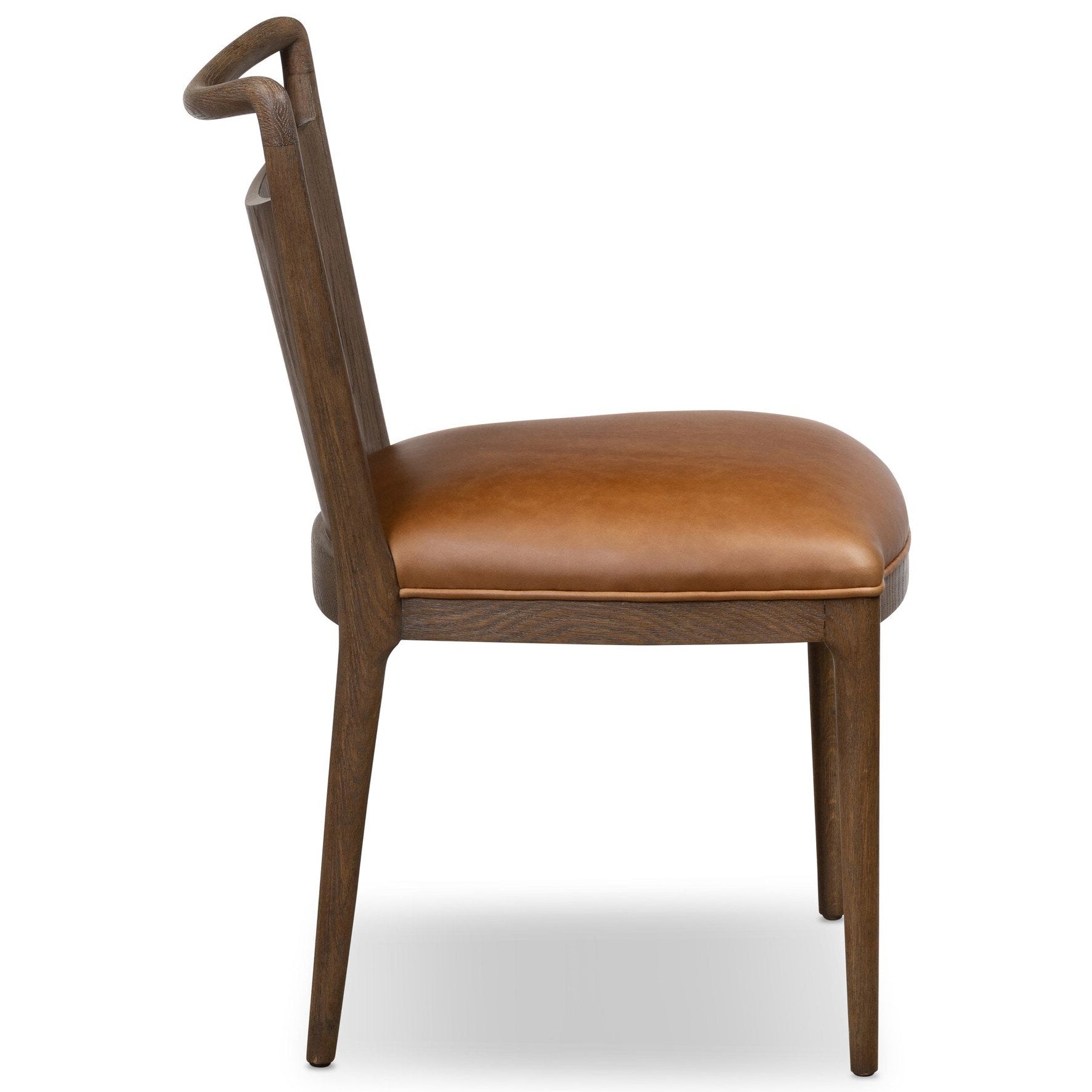 Four Hands Jessen Sonoma Chestnut Dining Chair - side profile