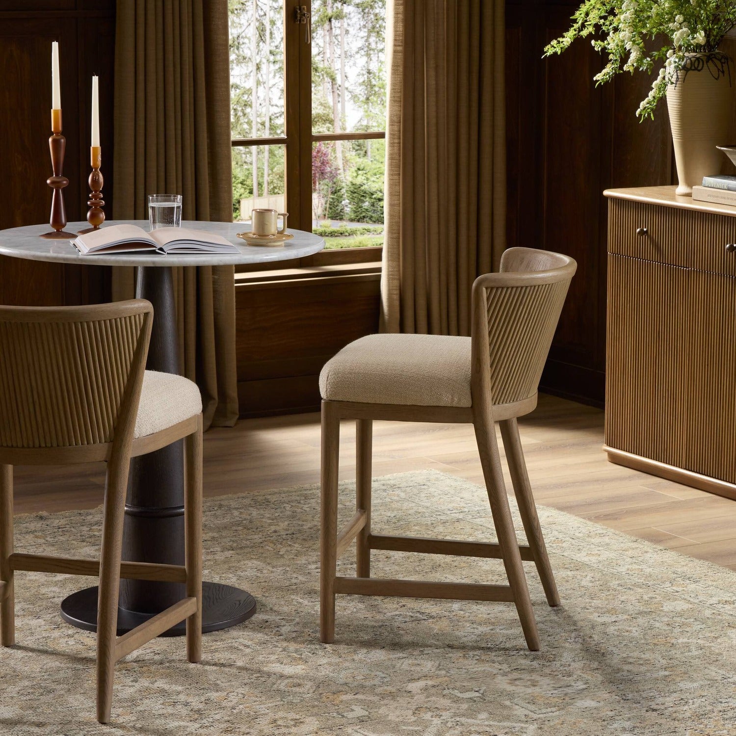 Four Hands Lismore Irving Flax Counter Stool Set of 2