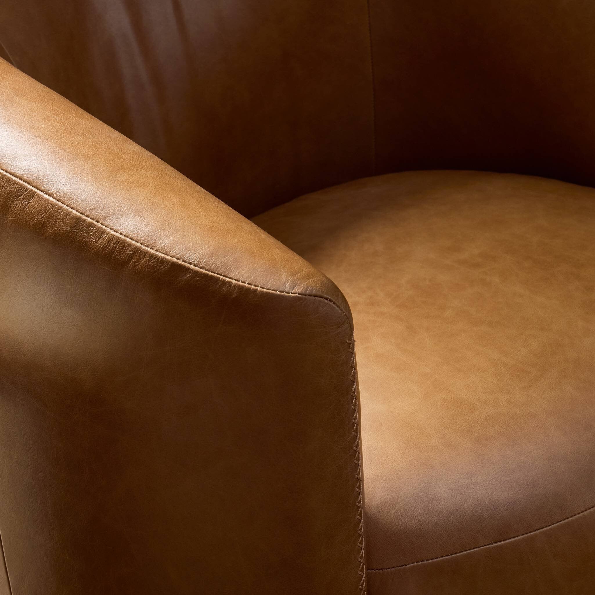 Four Hands Salena Sonoma Chestnut Swivel Chair
