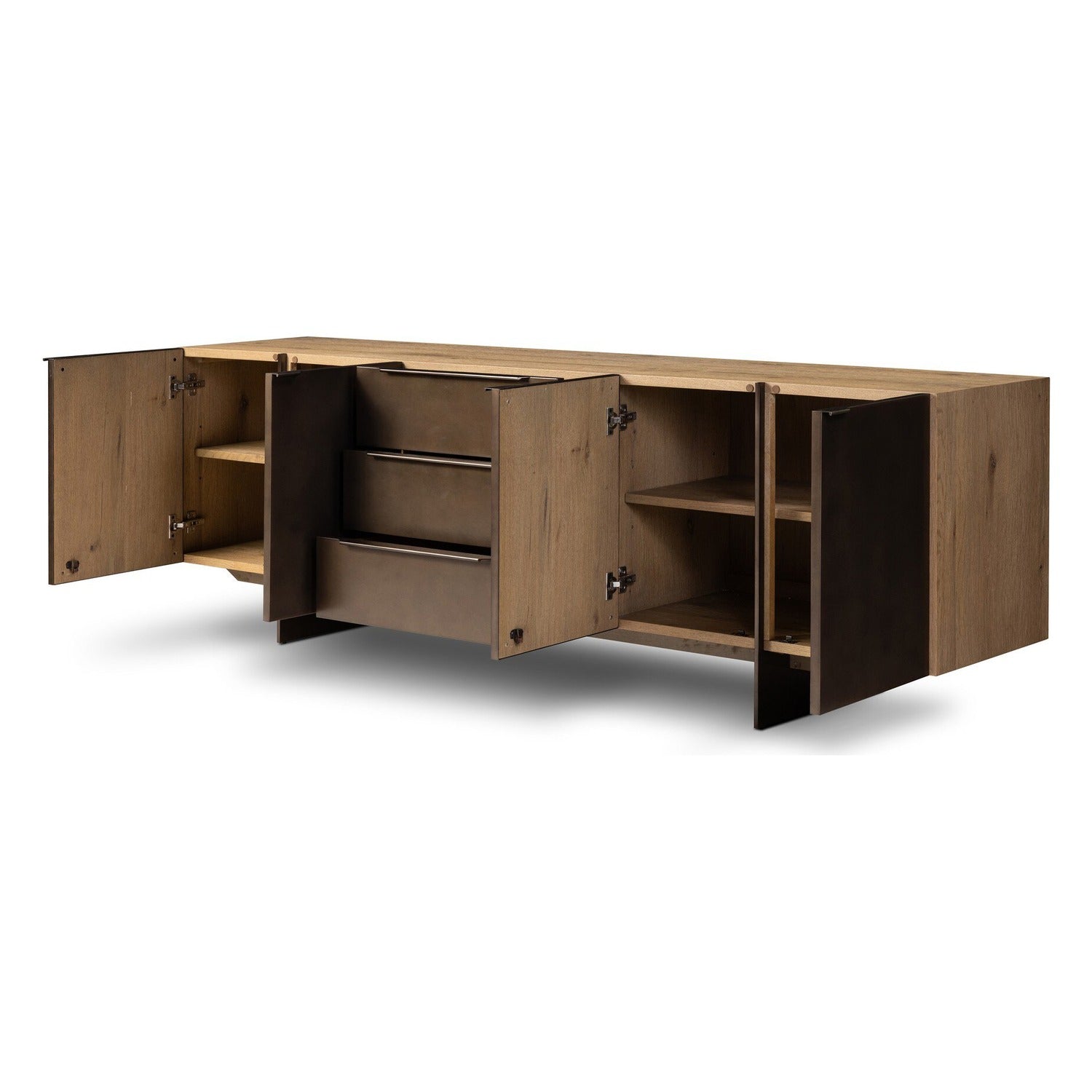 Four Hands Aberdeen Aged Smoked Oak Media Console