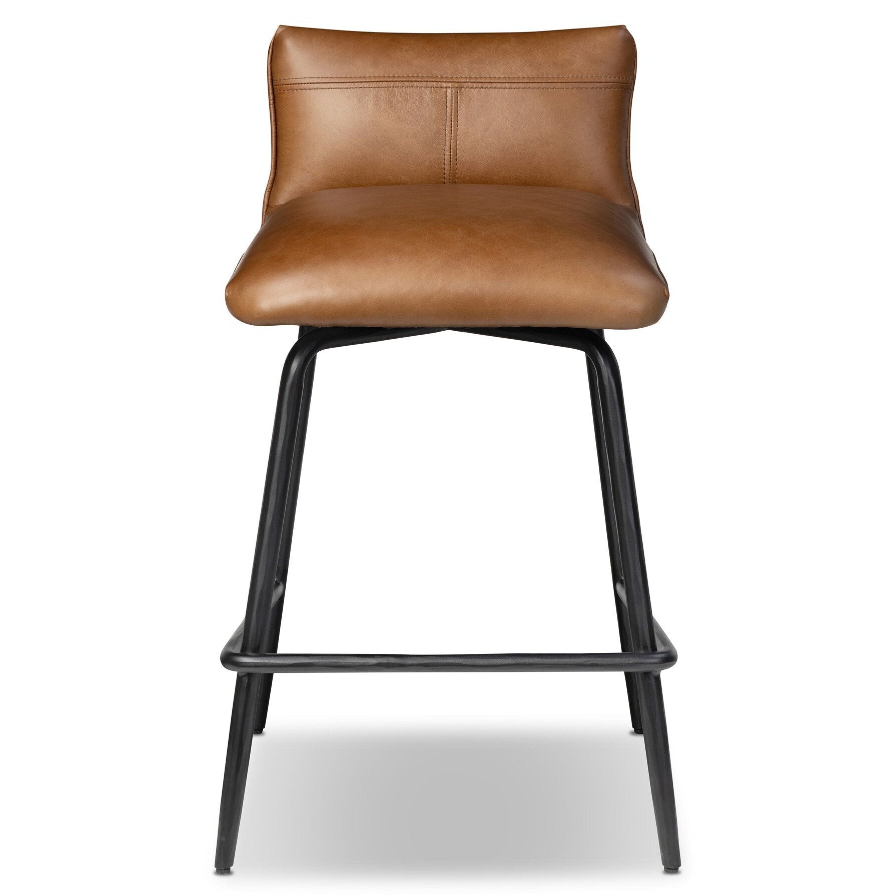 Four Hands Ridley Sonoma Chestnut Swivel Counter Stool - front view