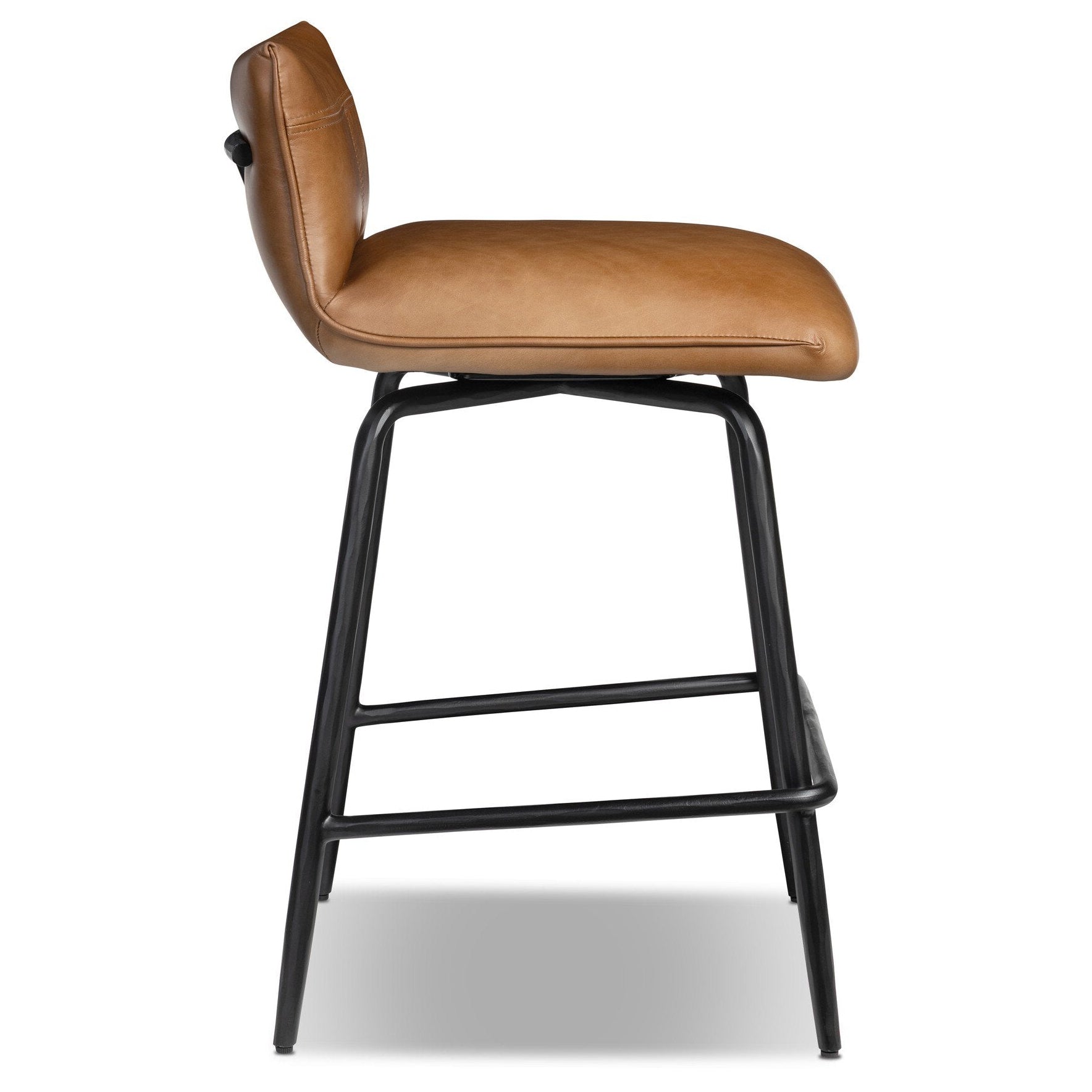 Four Hands Ridley Sonoma Chestnut Swivel Counter Stool - side profile